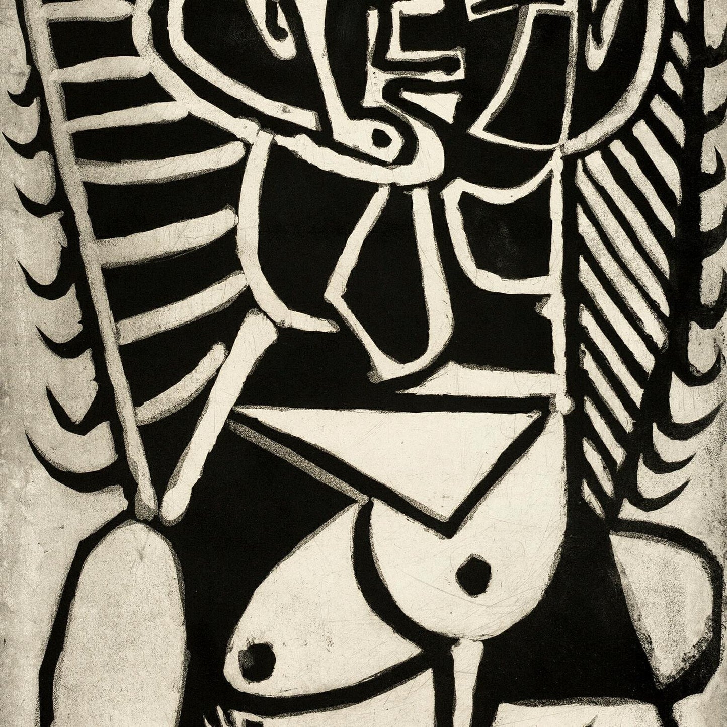 detail of the fine art reproduction from the centre