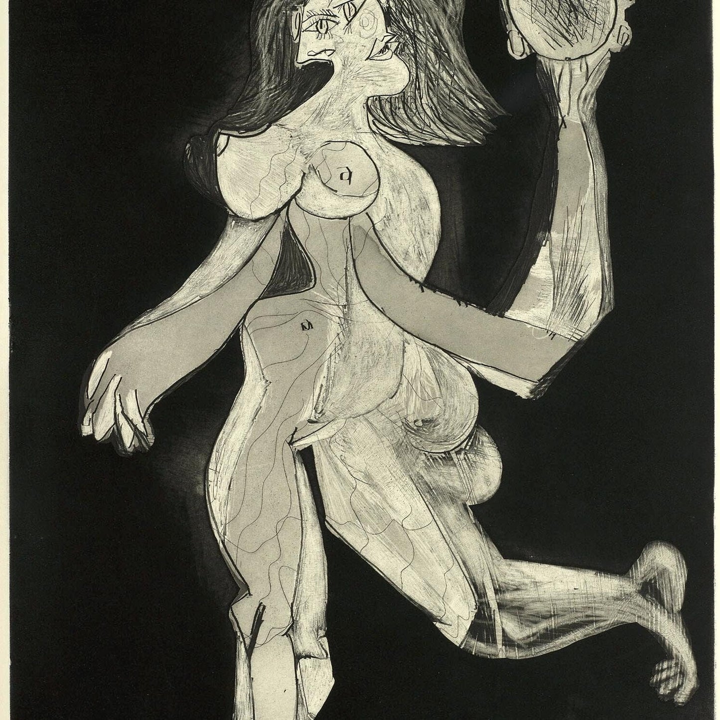 detail of the fine art reproduction from the centre