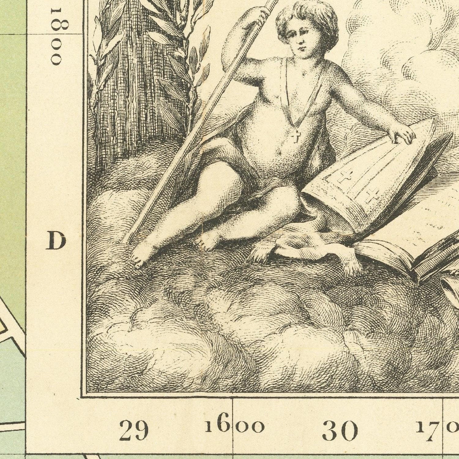 detail of the map from the centre