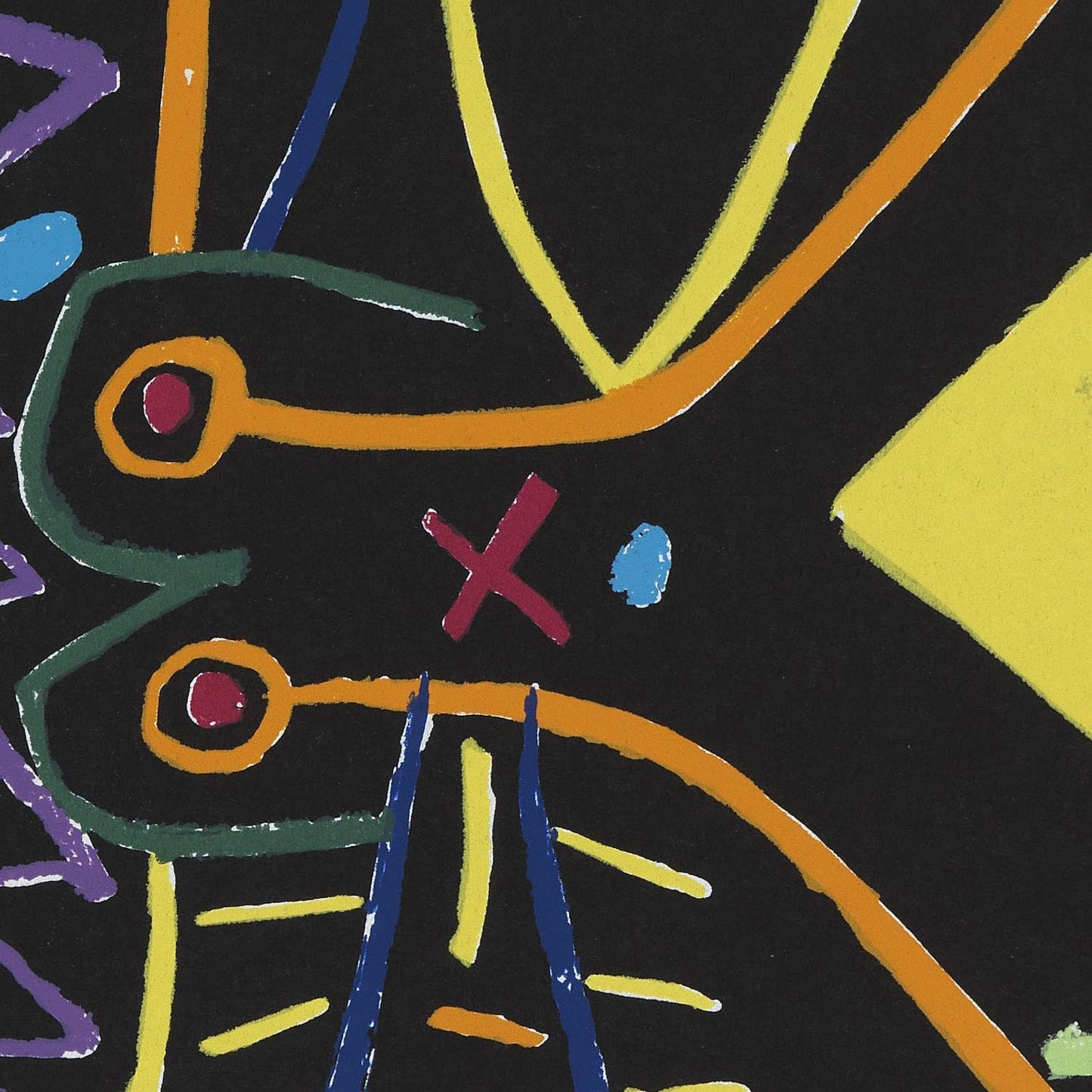 detail of the fine art reproduction from the centre