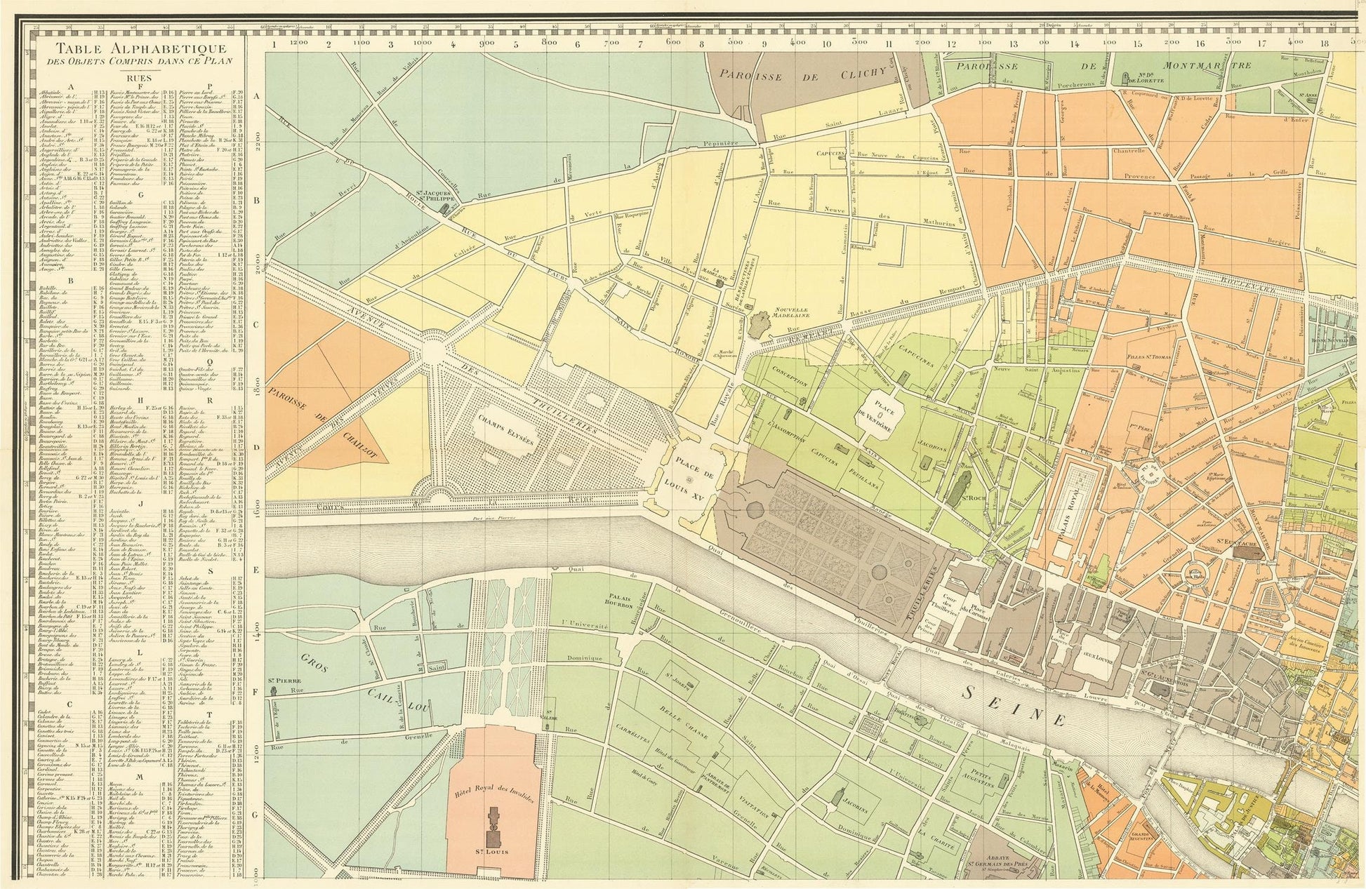 detail of the map from the top left corner