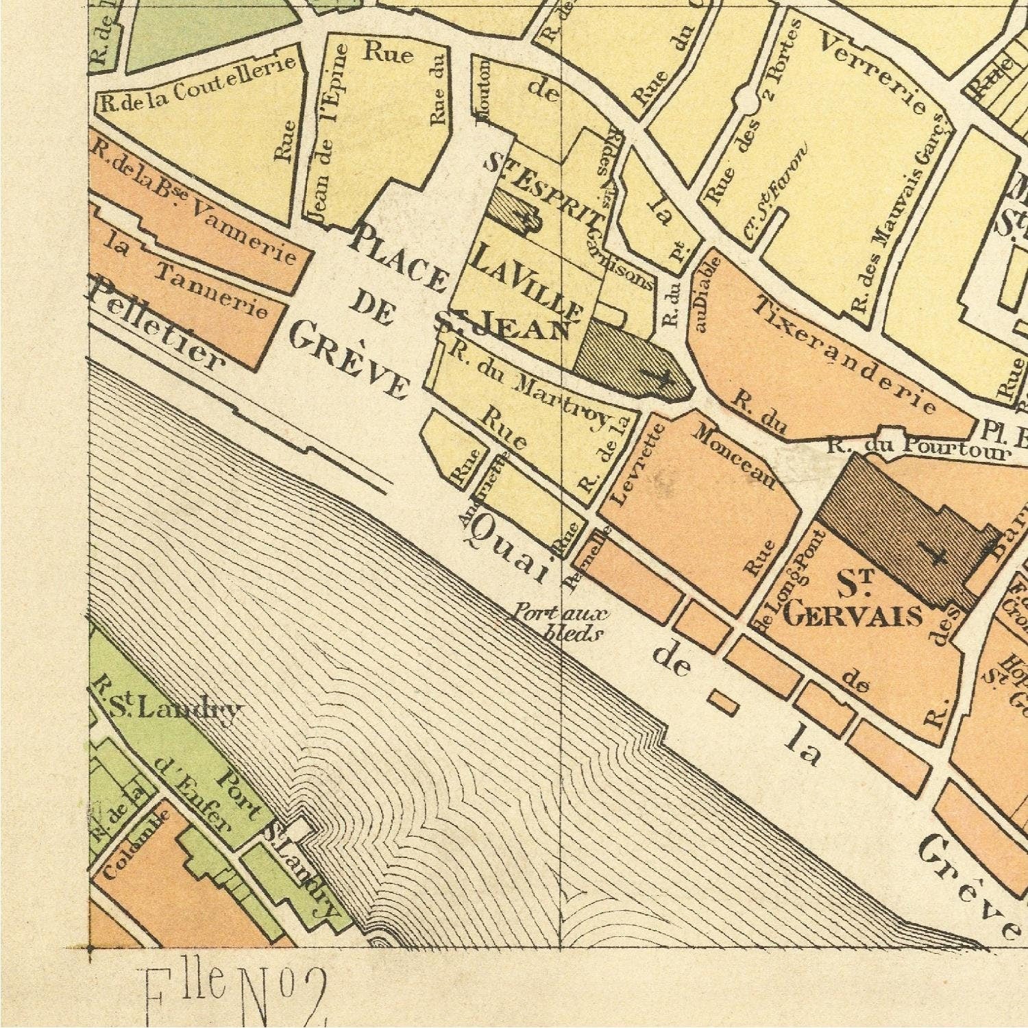detail of the map from the centre