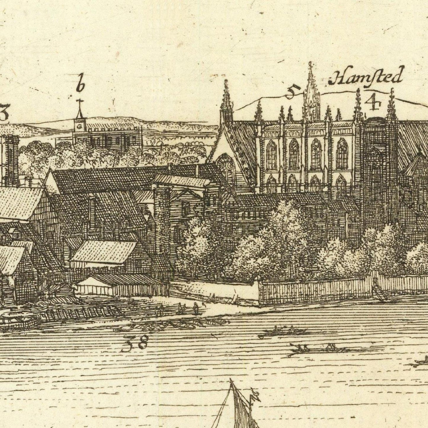 detail of the map from the centre
