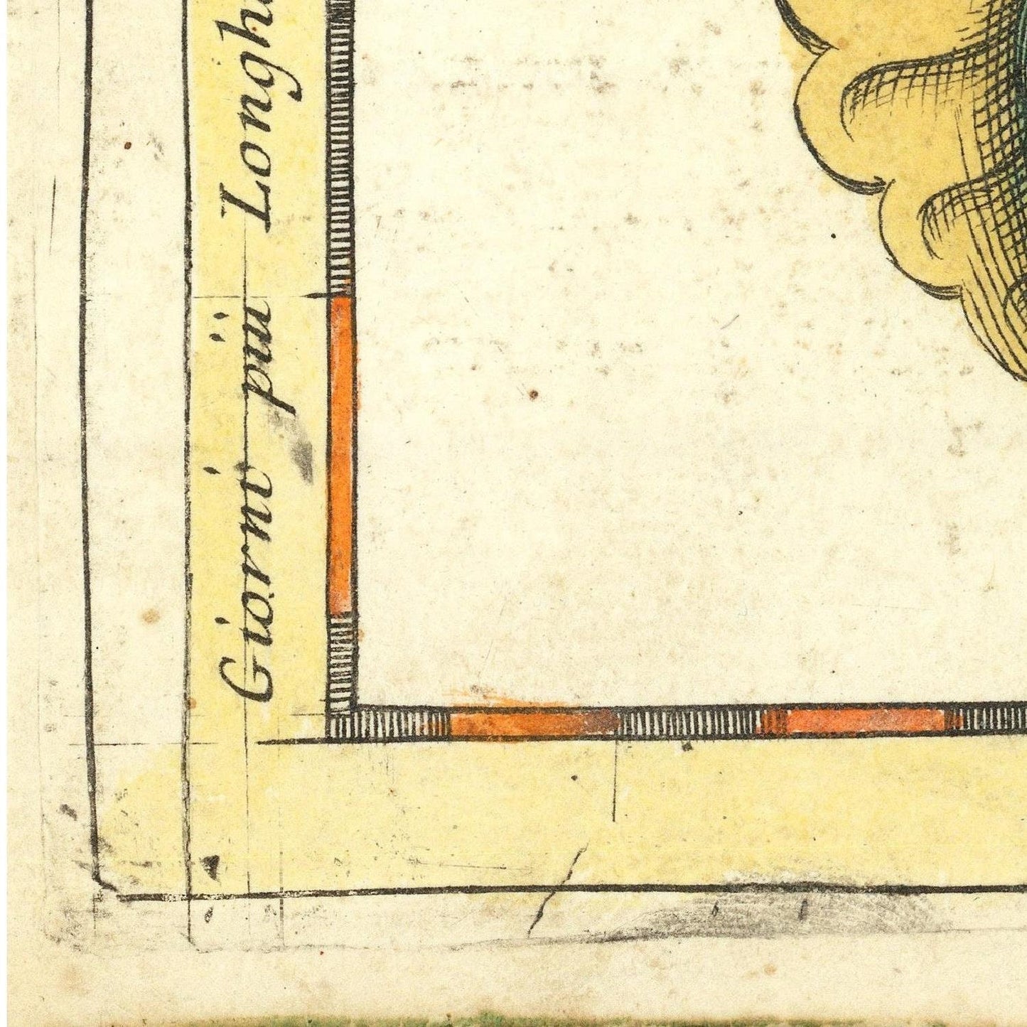 detail of the map from the bottom left corner