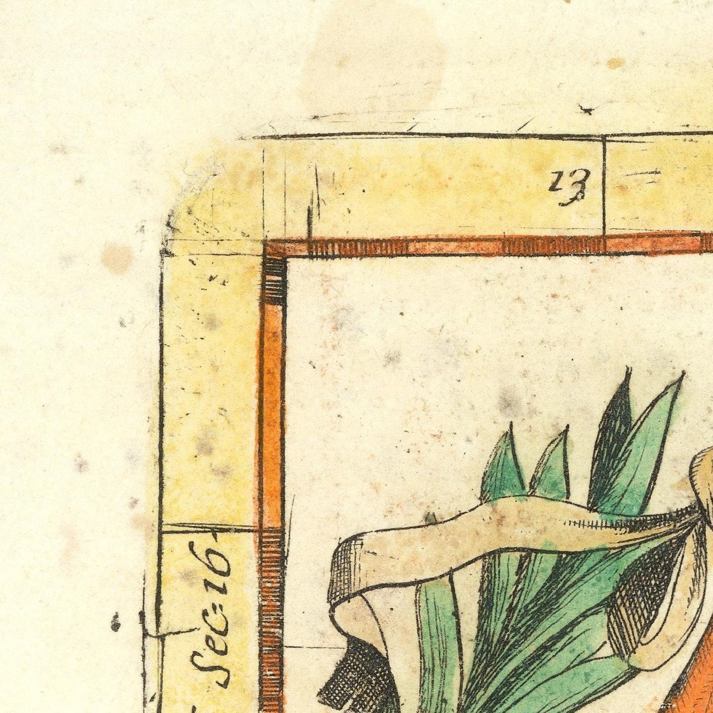 detail of the map from the top left corner