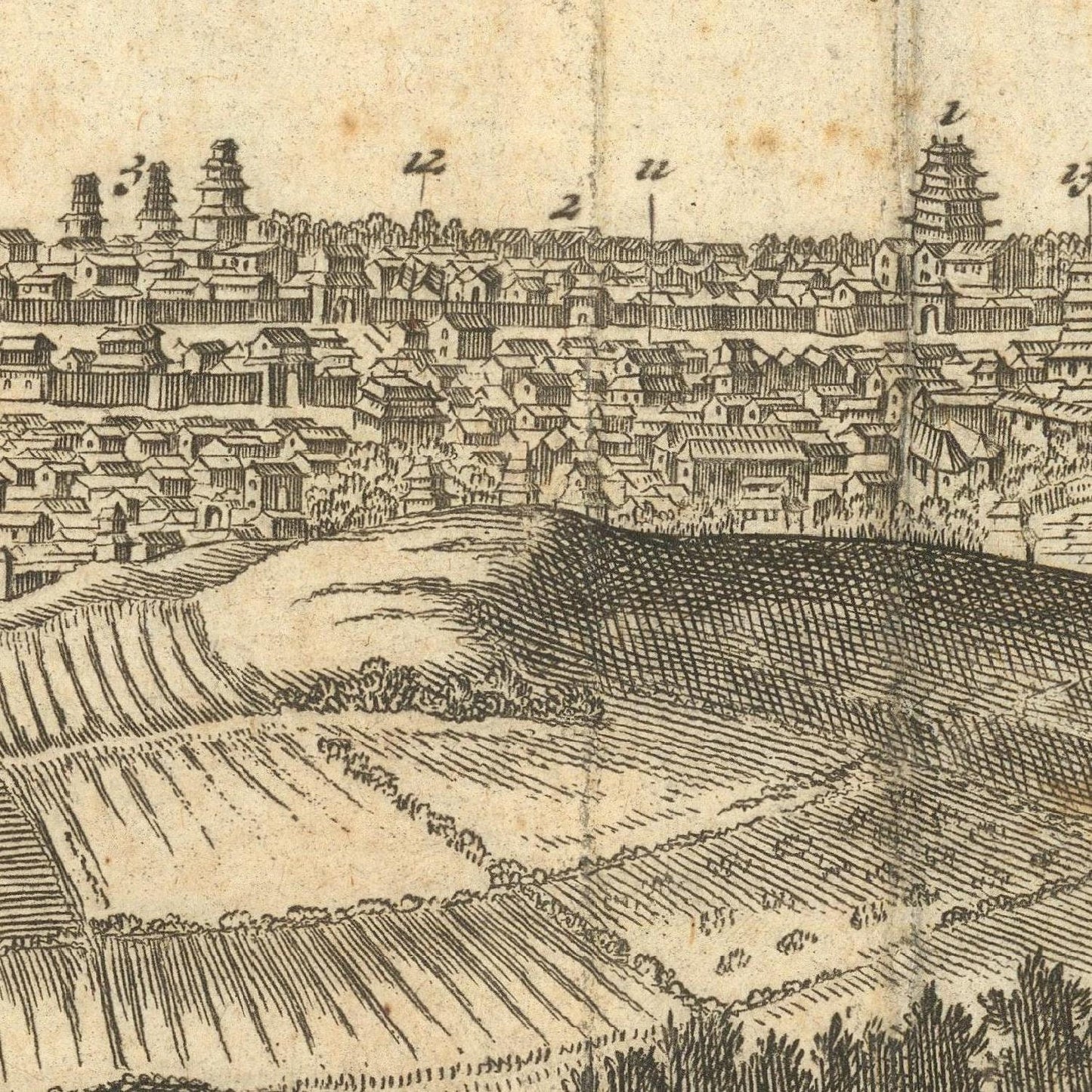 detail of the map from the centre