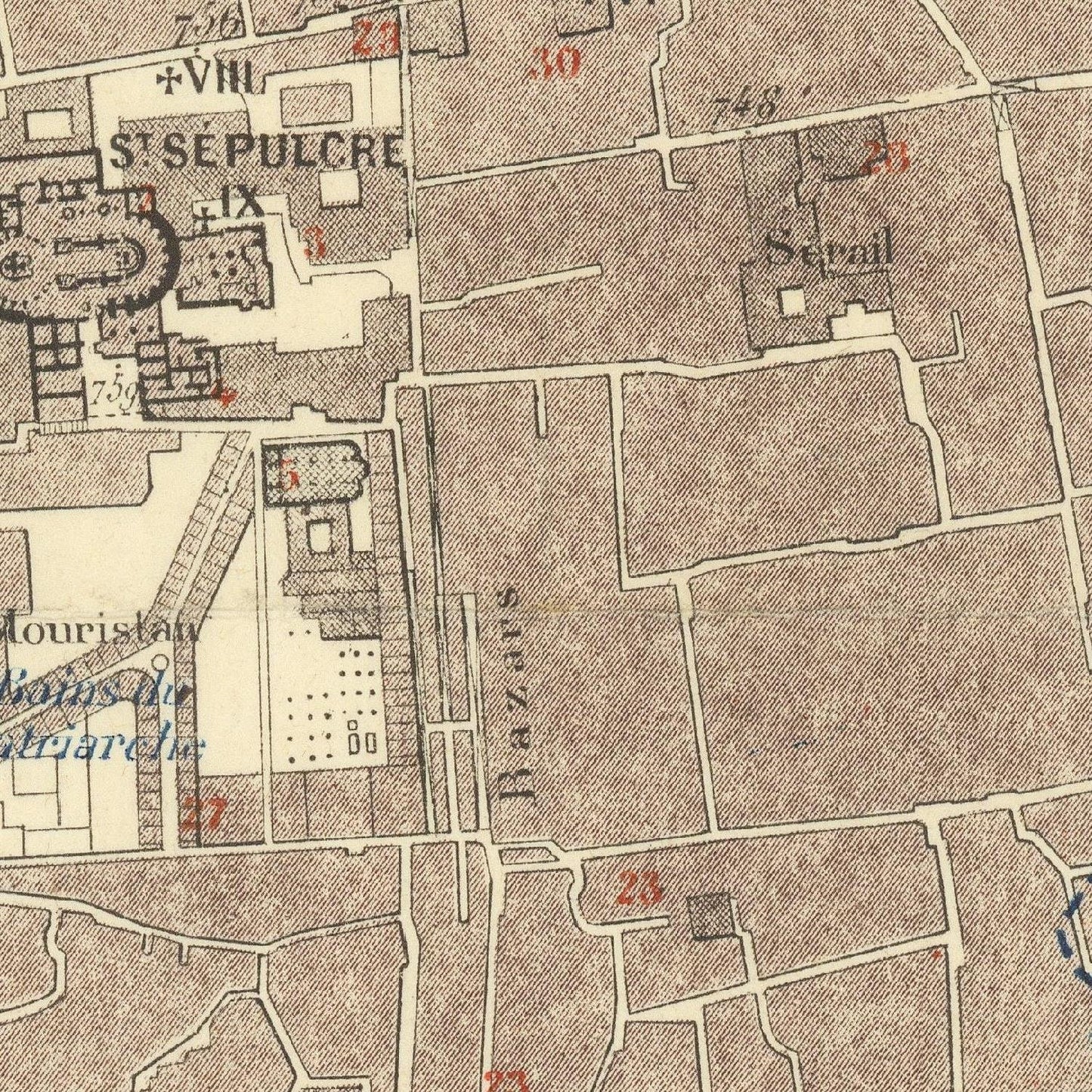 detail of the map from the centre