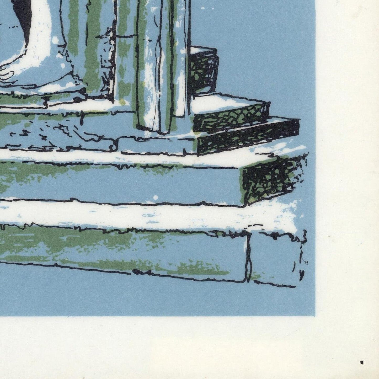 detail of the drawing reproduction from the bottom right corner