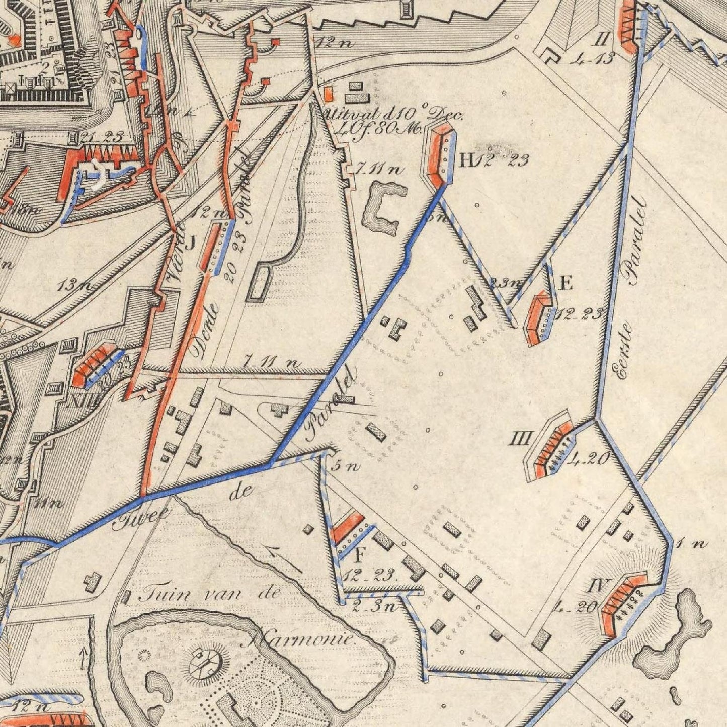 detail of the map from the centre