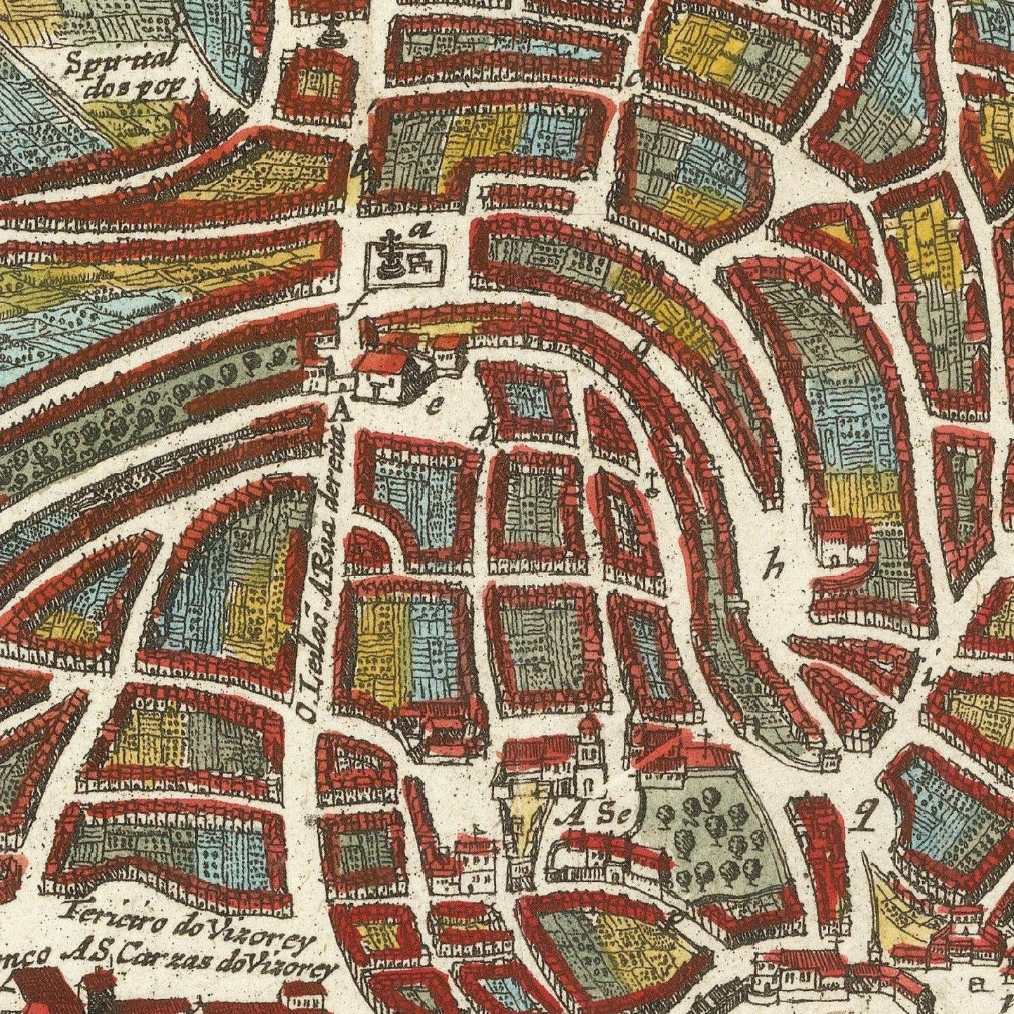 detail of the map from the centre