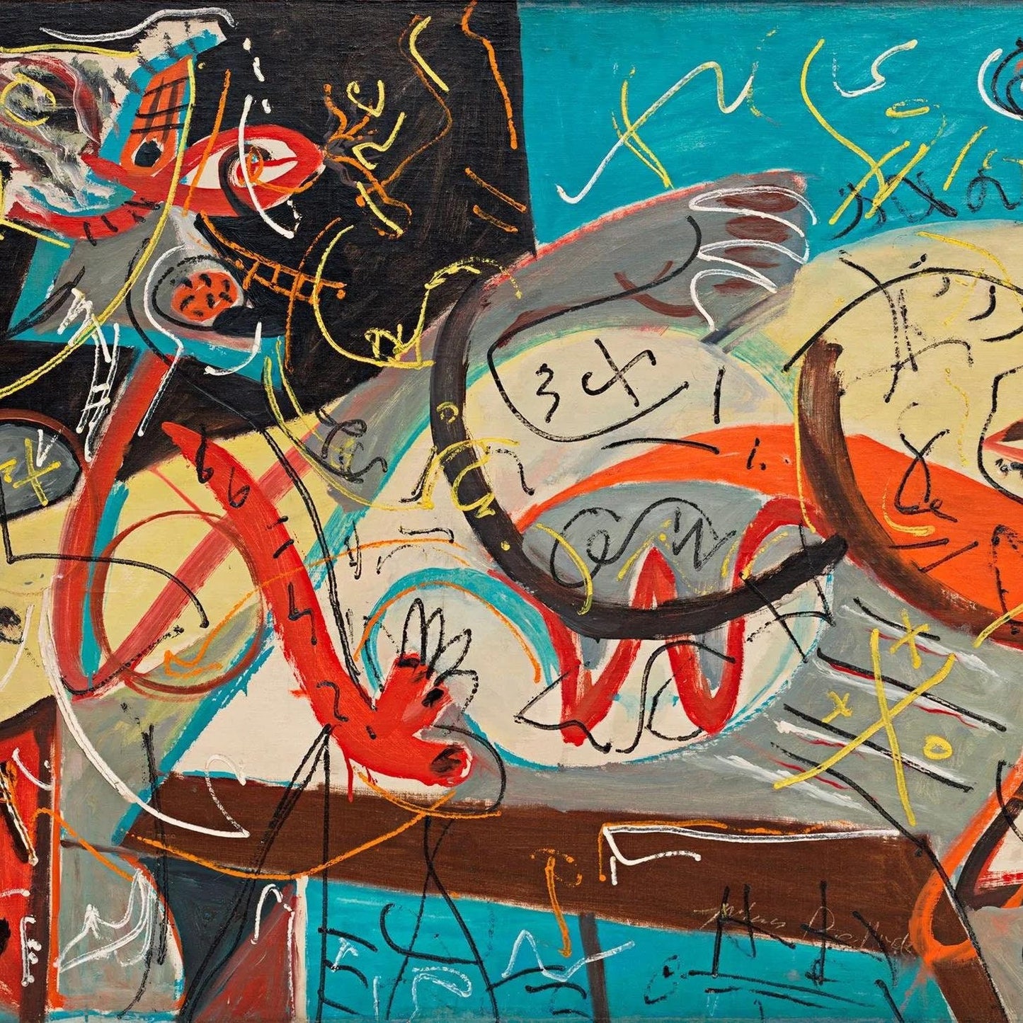 detail of the fine art reproduction from the centre