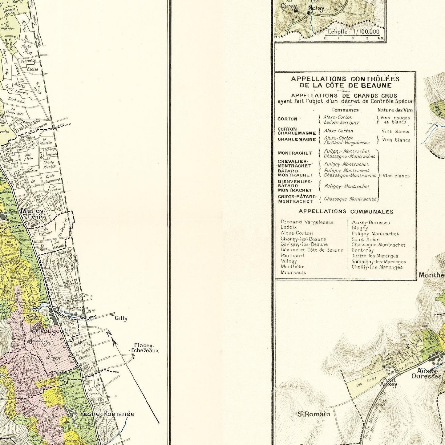 detail of the map from the centre