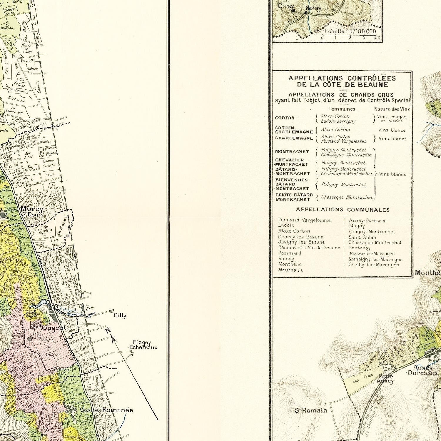 detail of the map from the centre