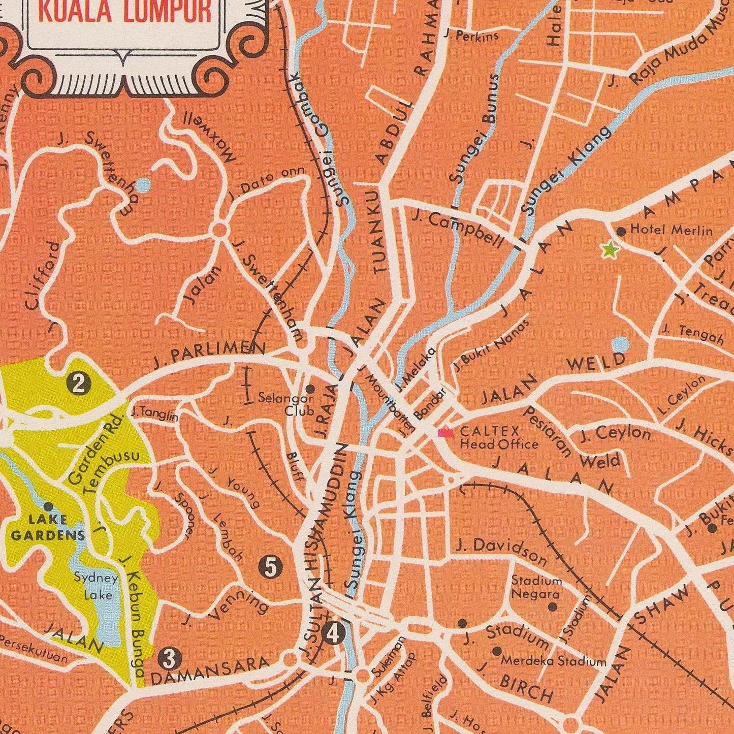detail of the map from the centre