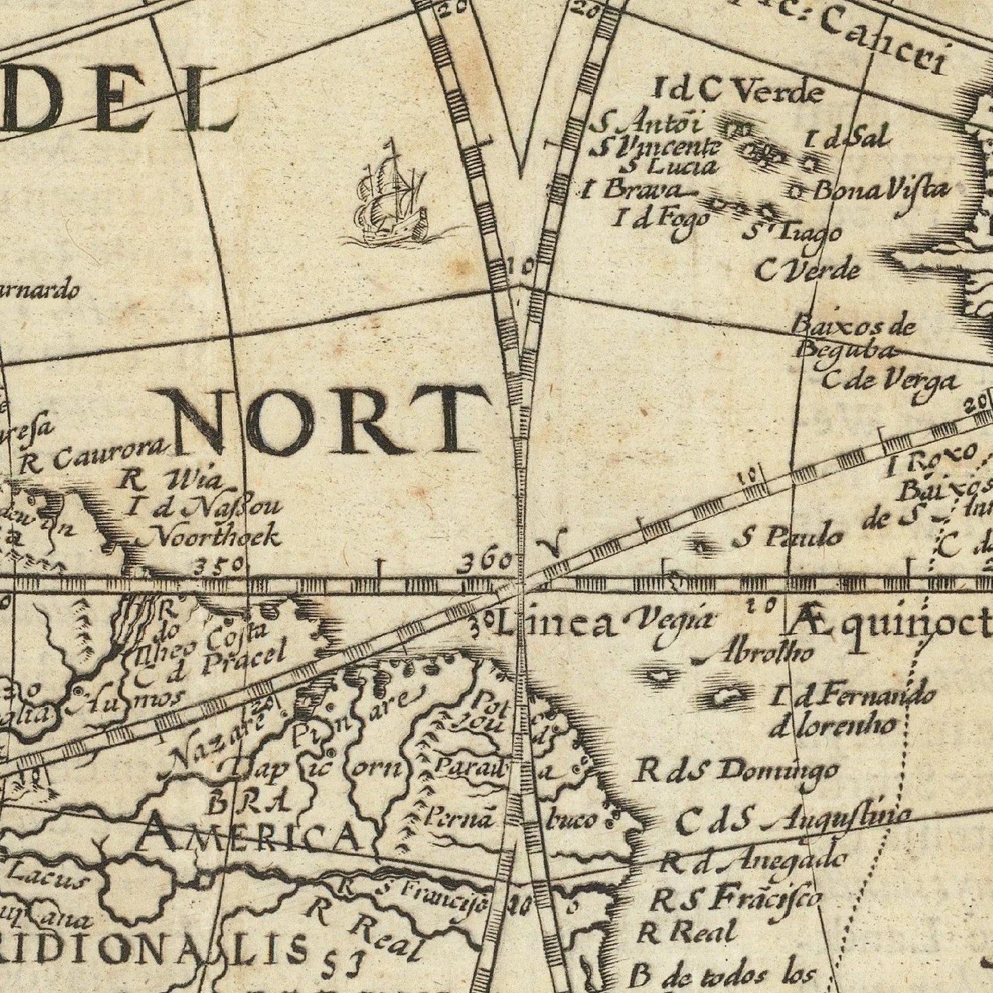 detail of the map from the centre