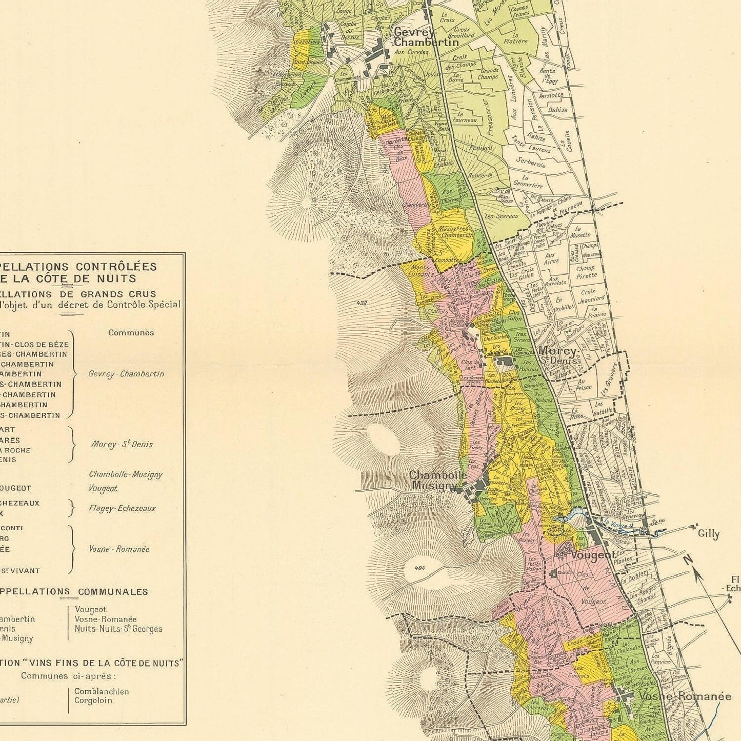 detail of the map from the centre