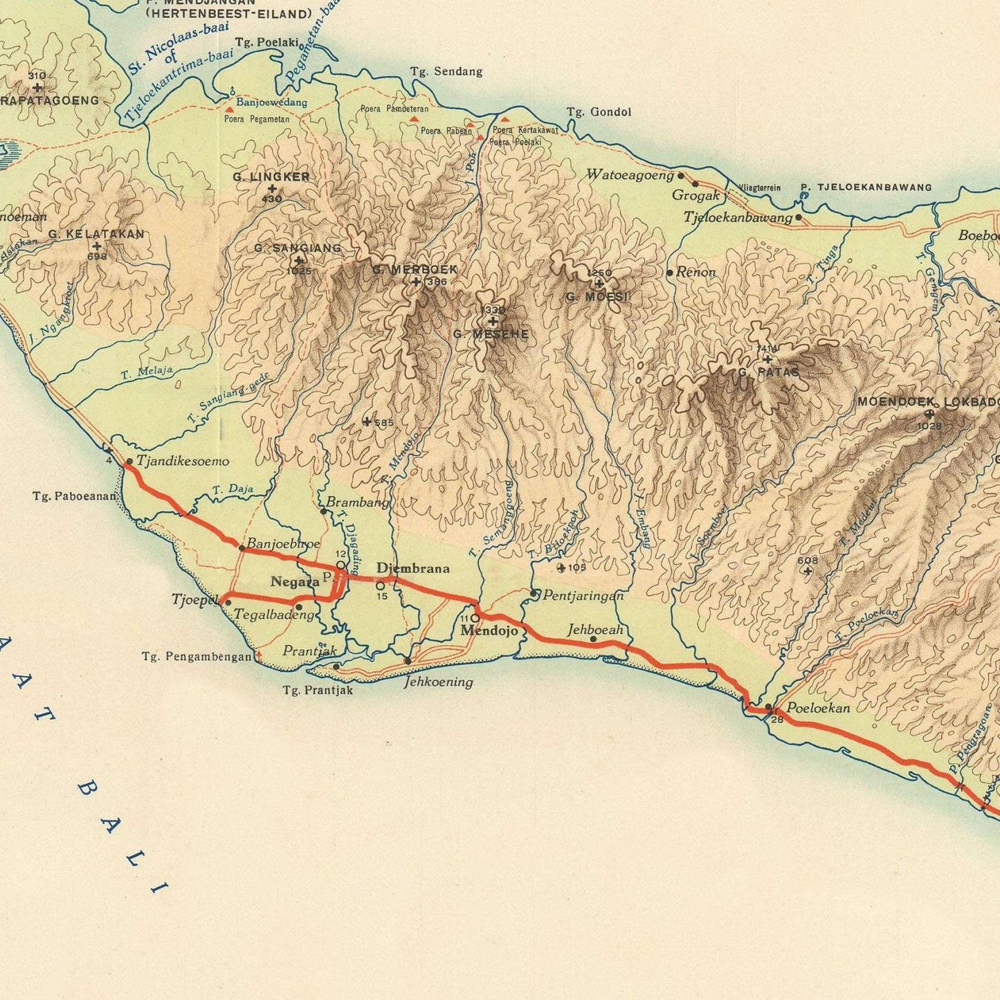 detail of the map from the centre
