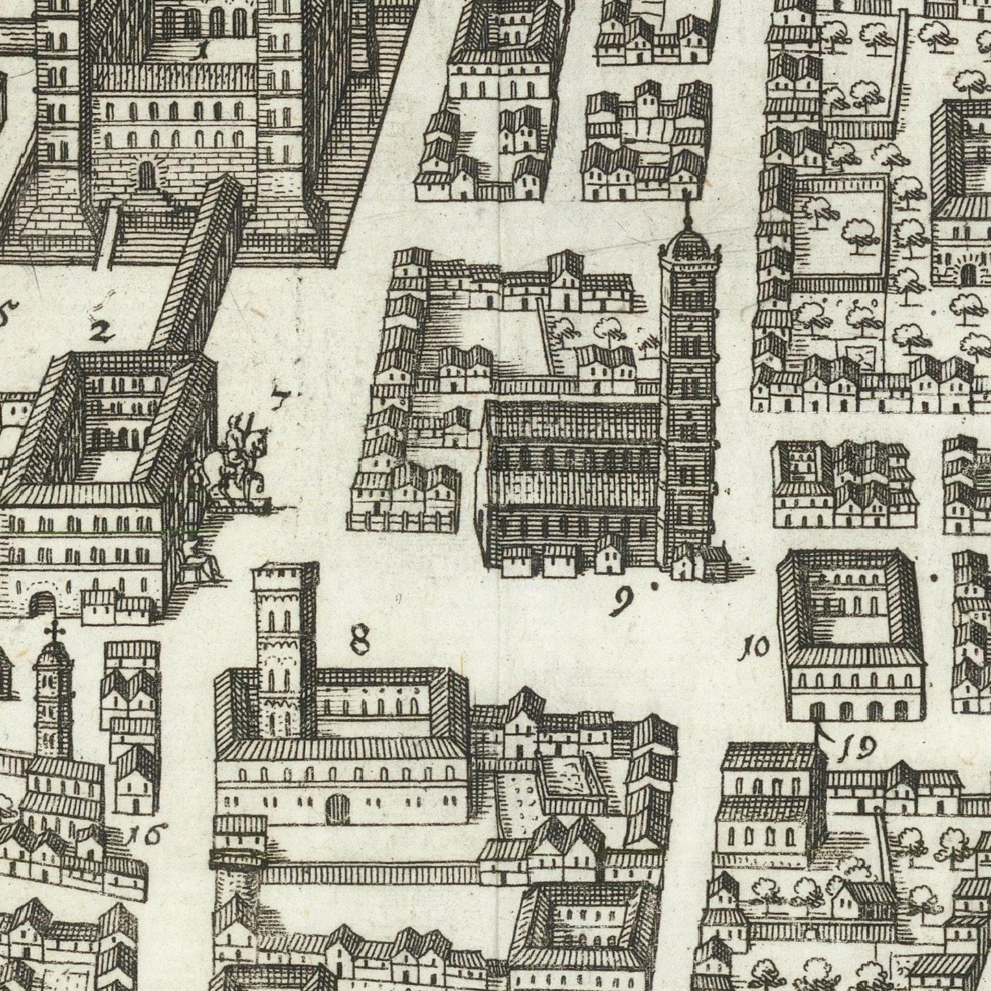 detail of the map from the centre