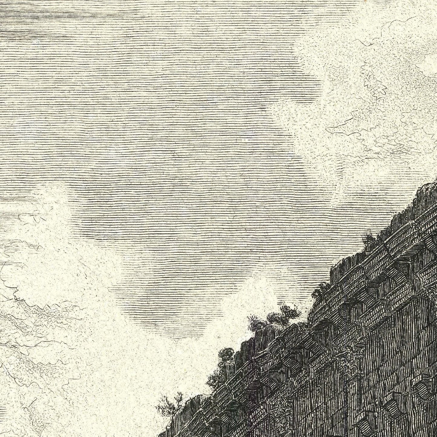 detail of the engraving reproduction from the centre