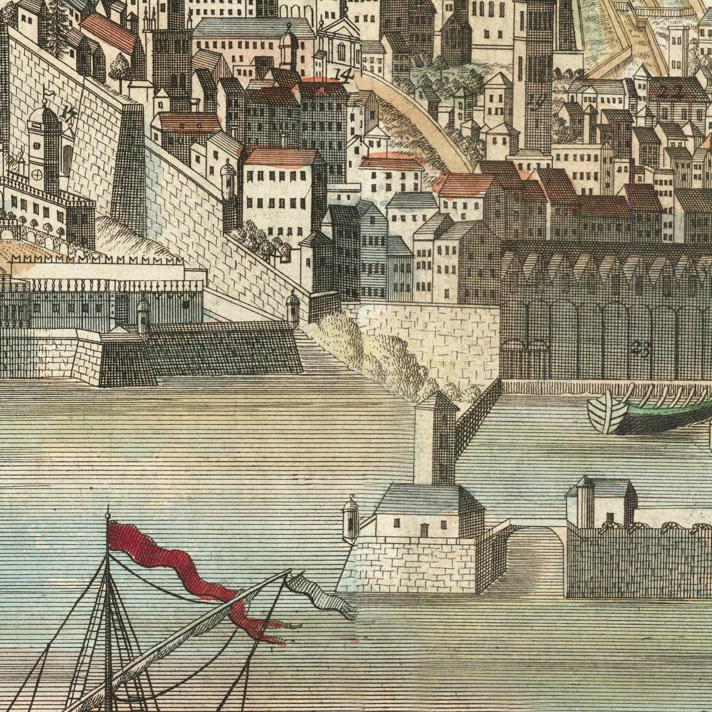 detail of the map from the centre