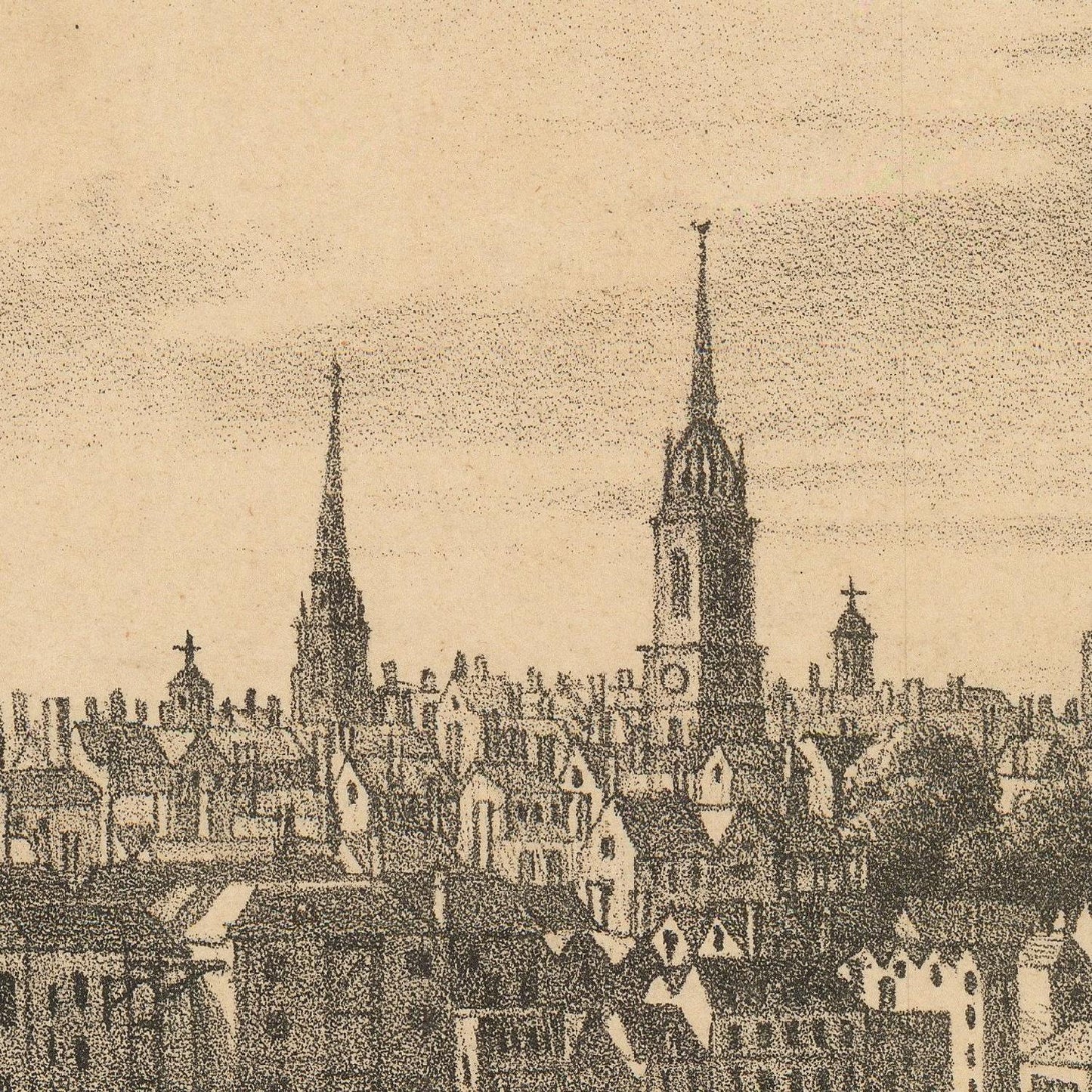 detail of the engraving reproduction from the centre