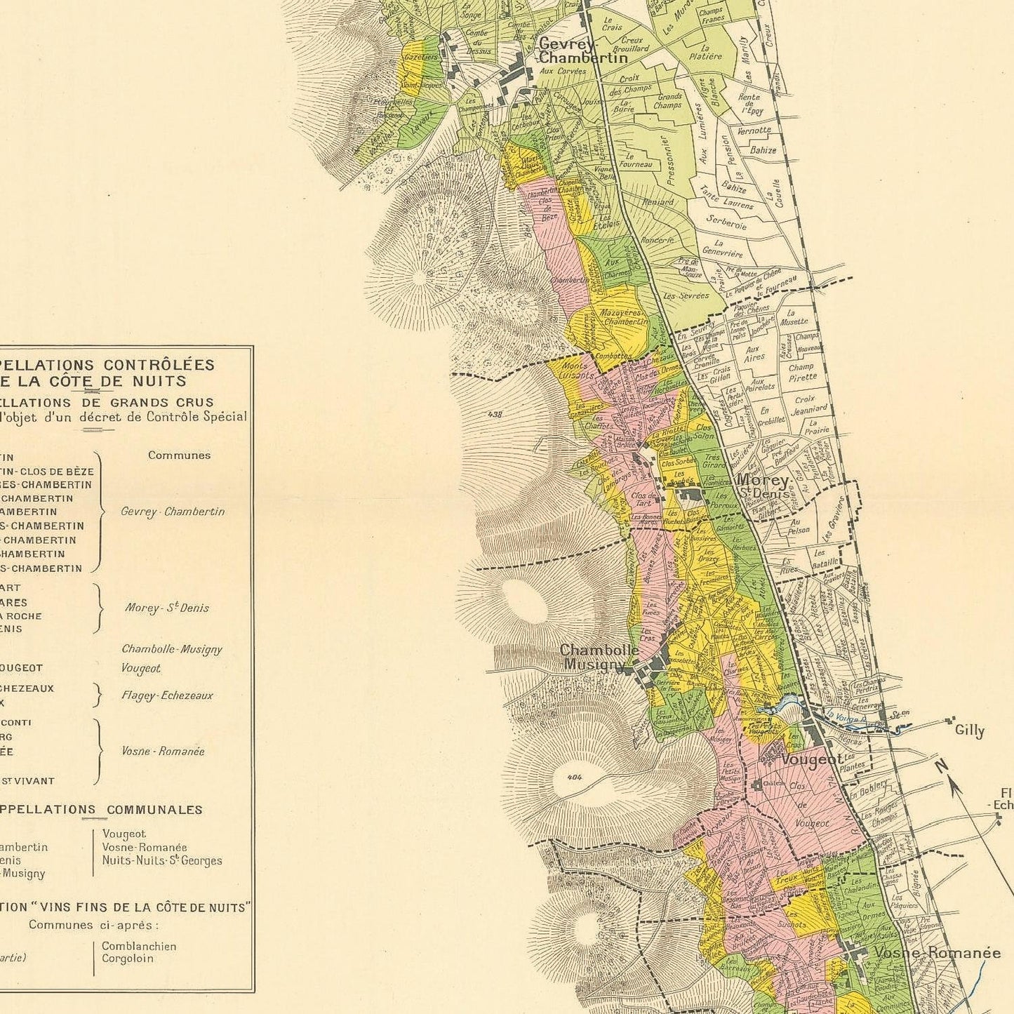 detail of the map from the centre