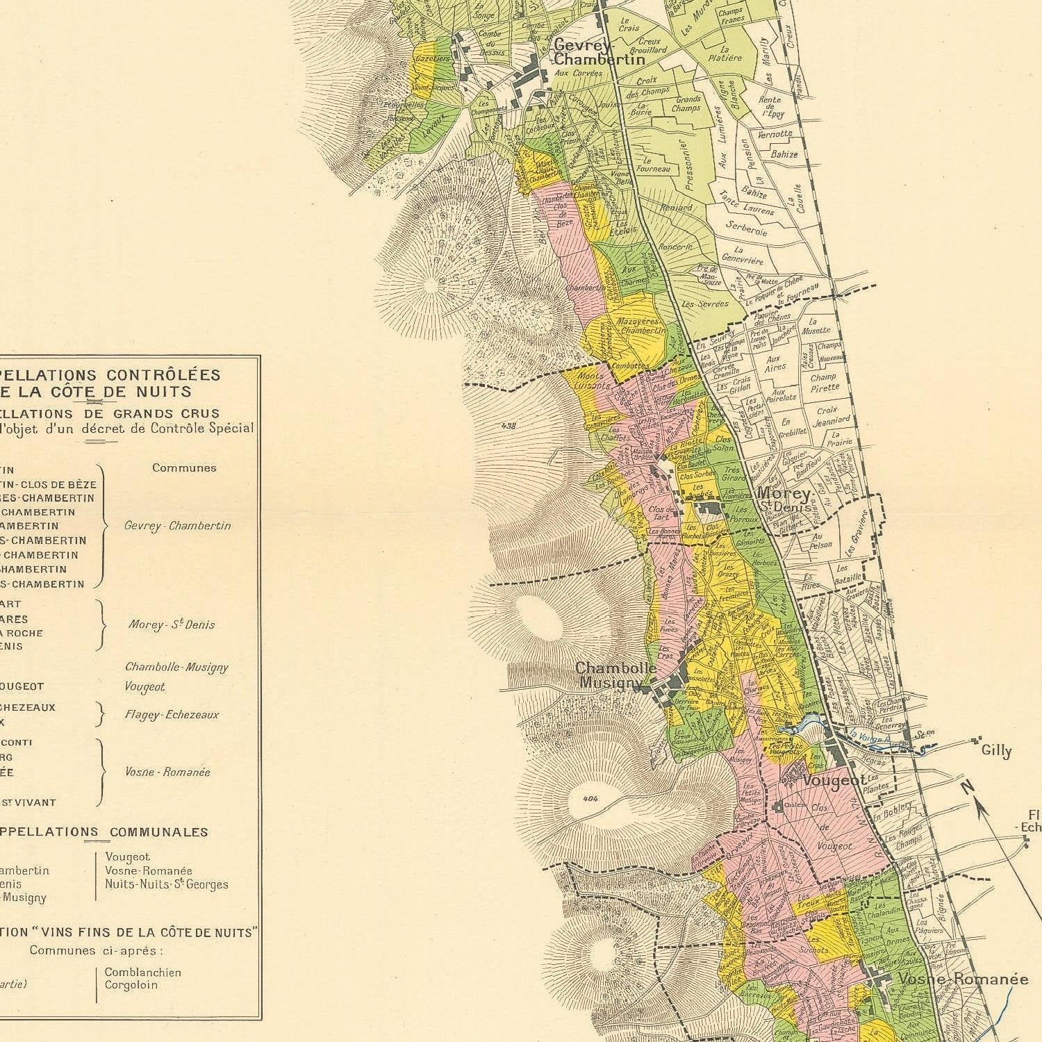 detail of the map from the centre