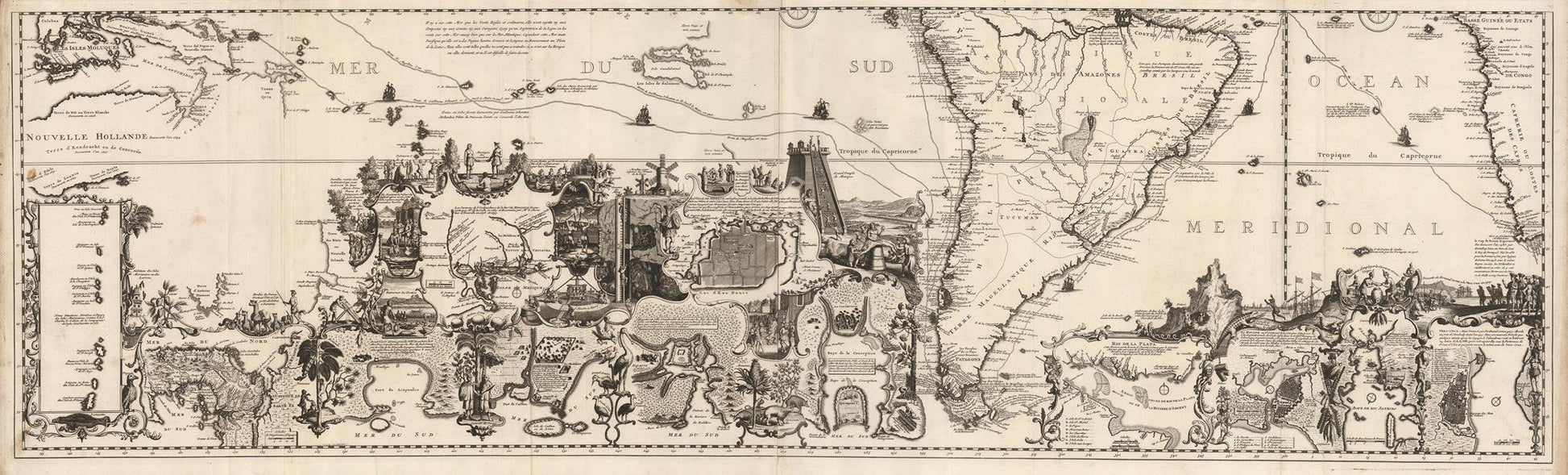presentation of the map reproduction without a frame