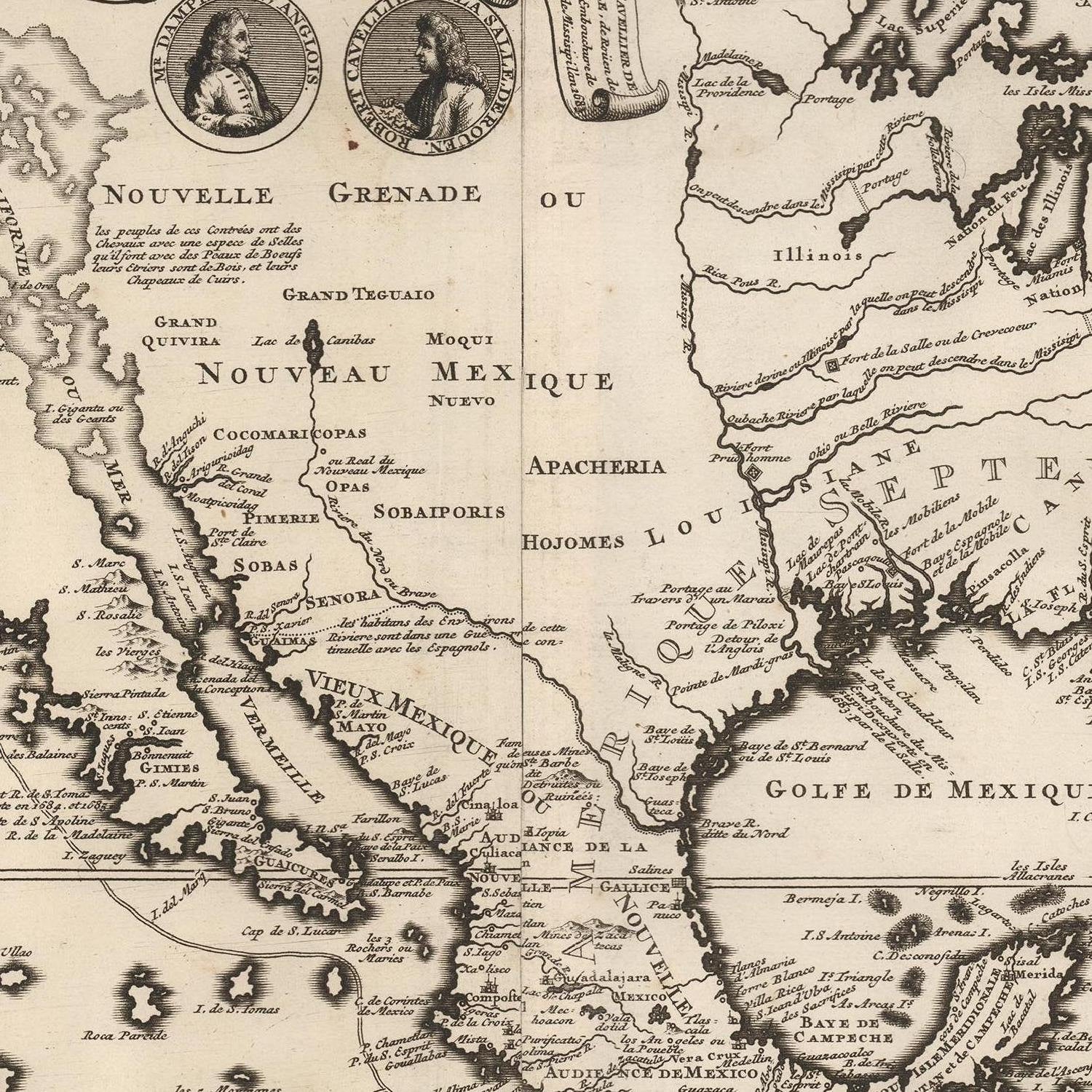 detail of the map from the centre