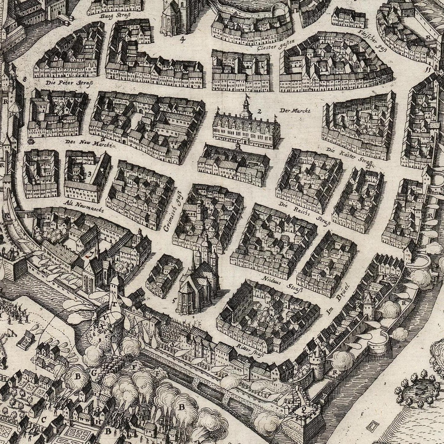 detail of the map from the centre