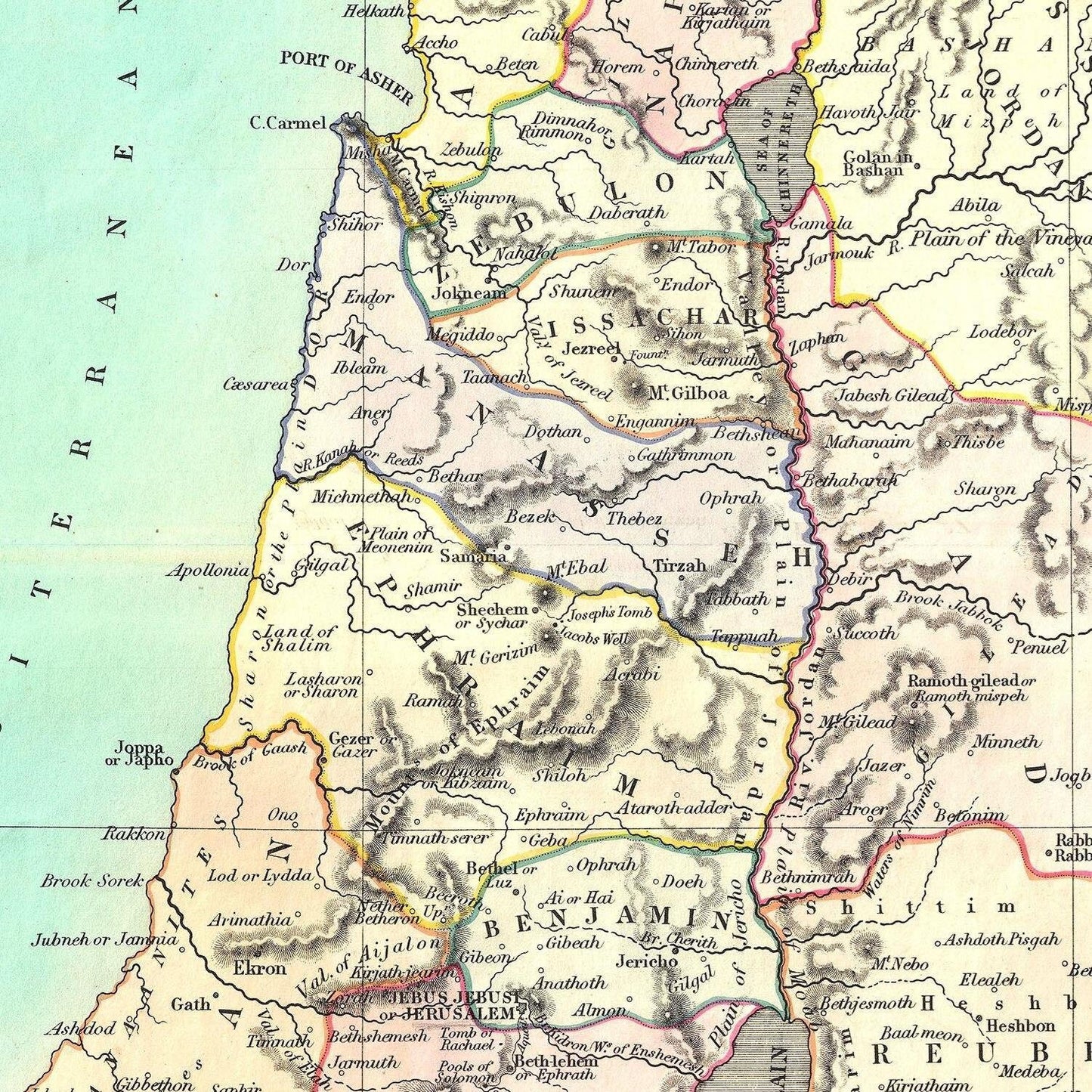 detail of the map from the centre