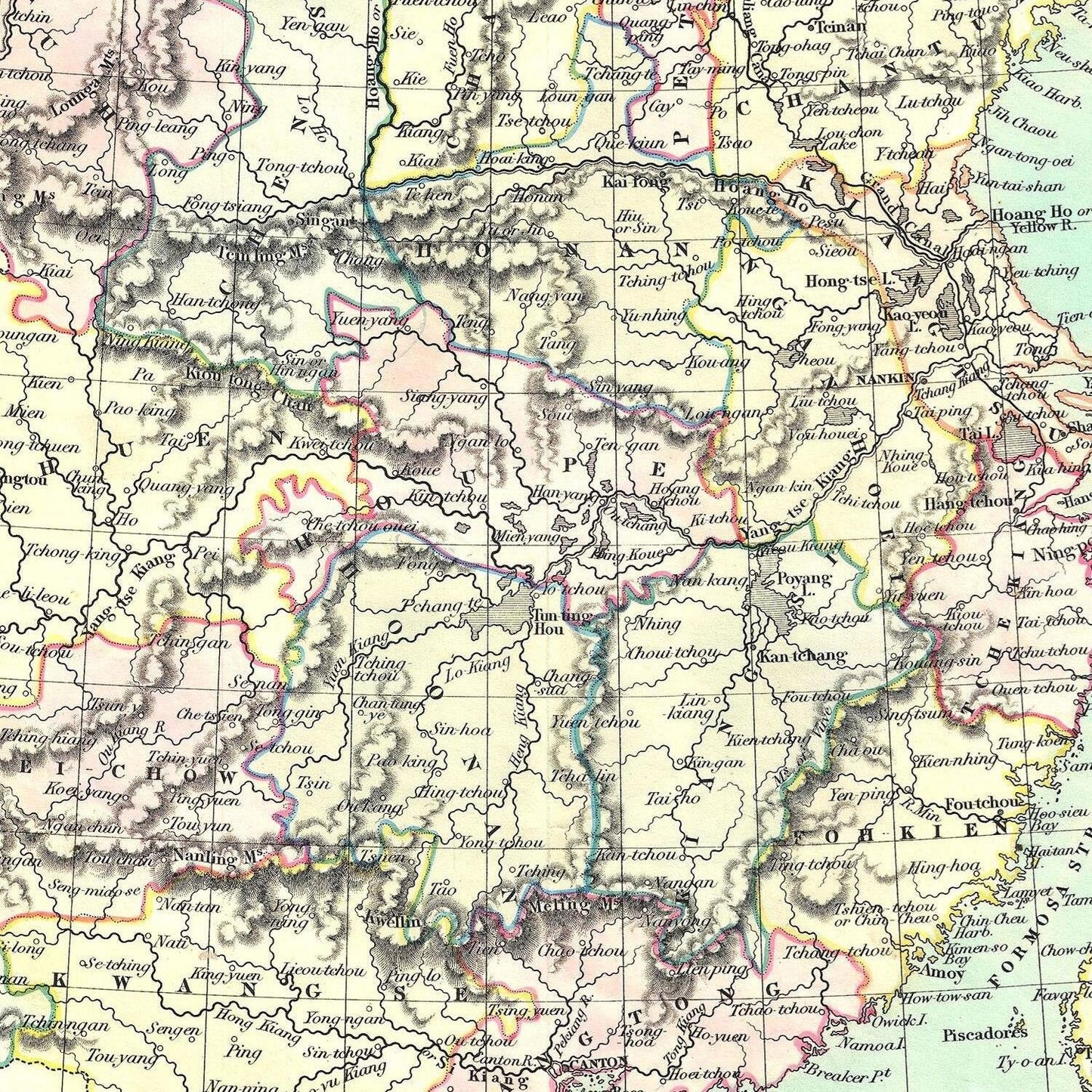 detail of the map from the centre