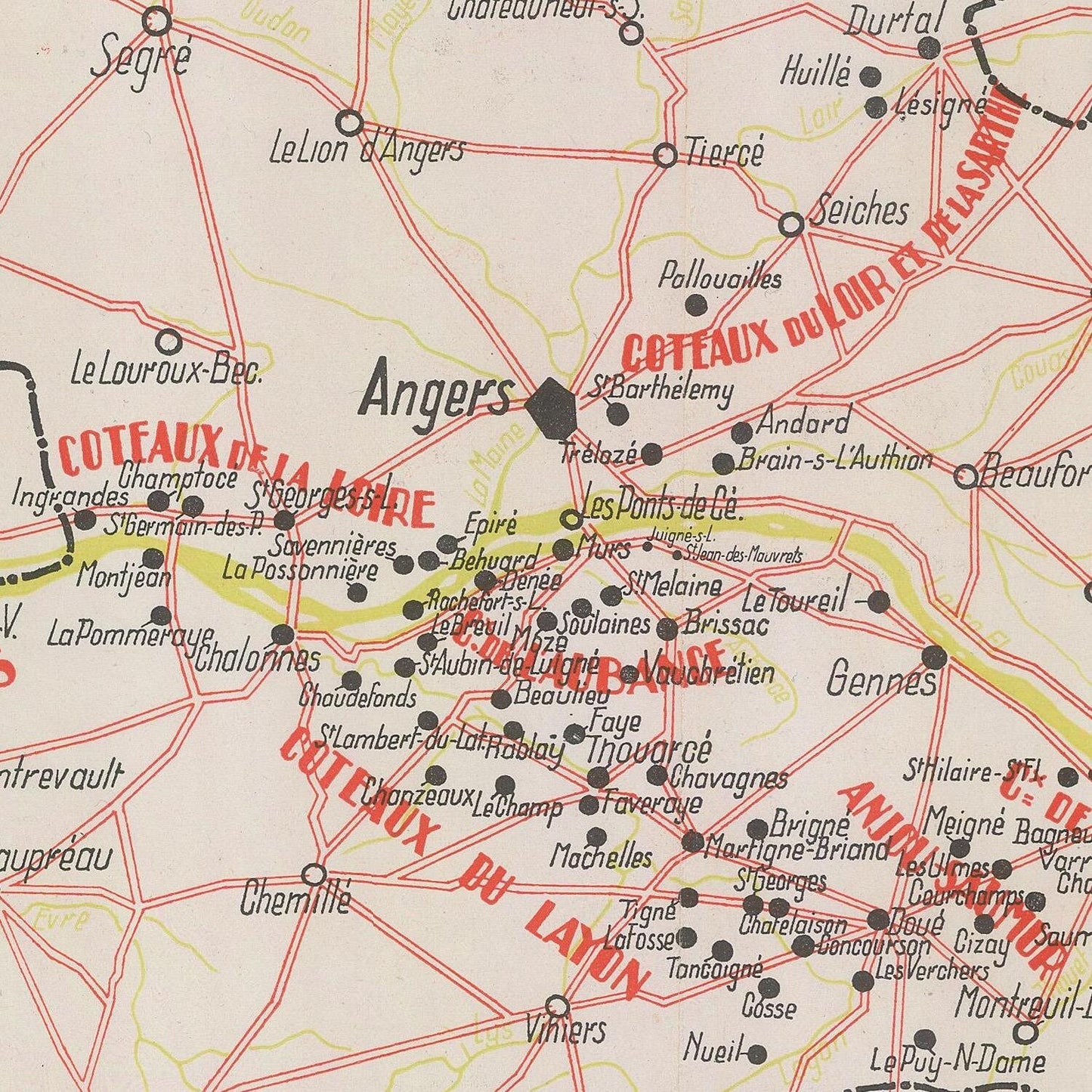 detail of the map from the centre