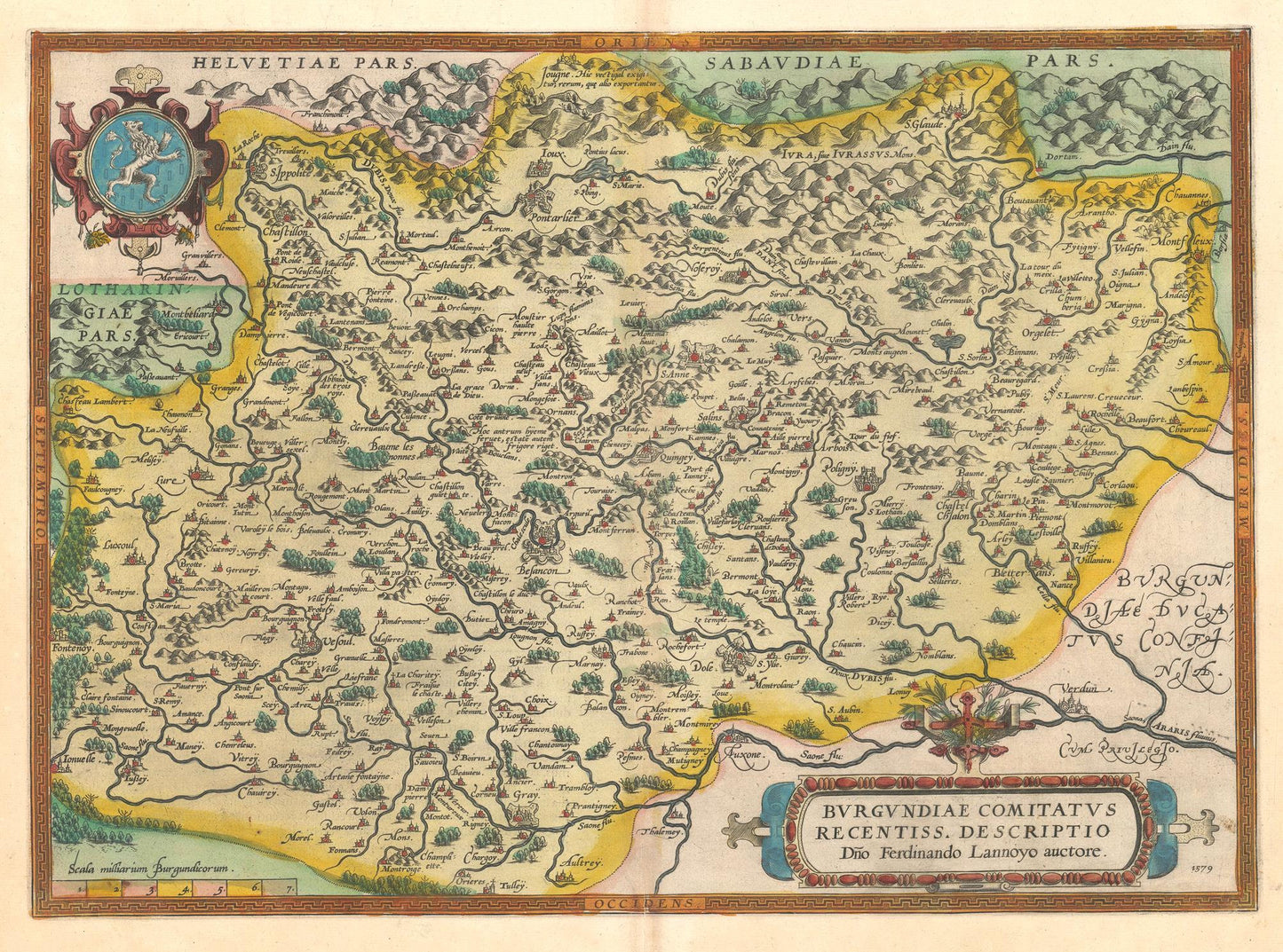 presentation of the map reproduction without a frame