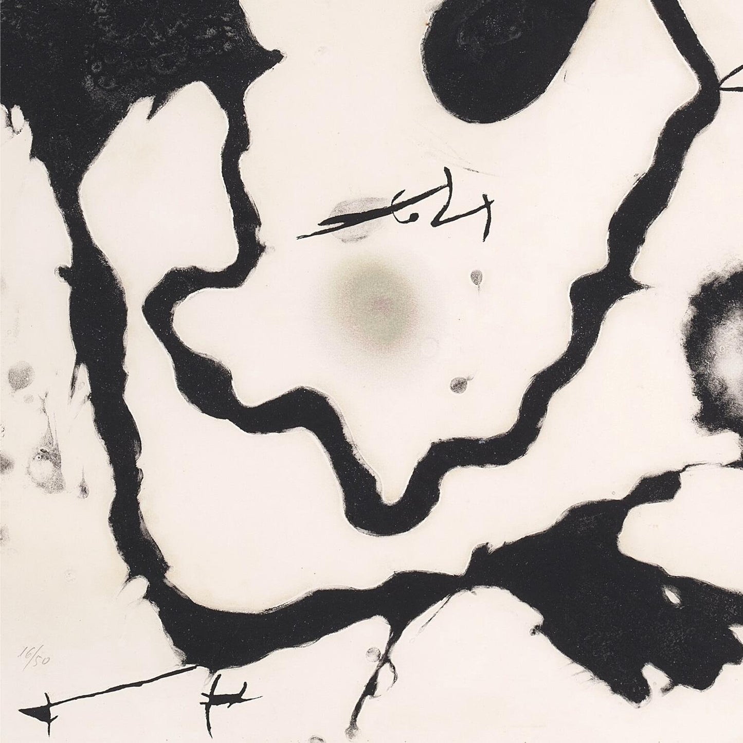 detail of the fine art reproduction from the bottom left corner