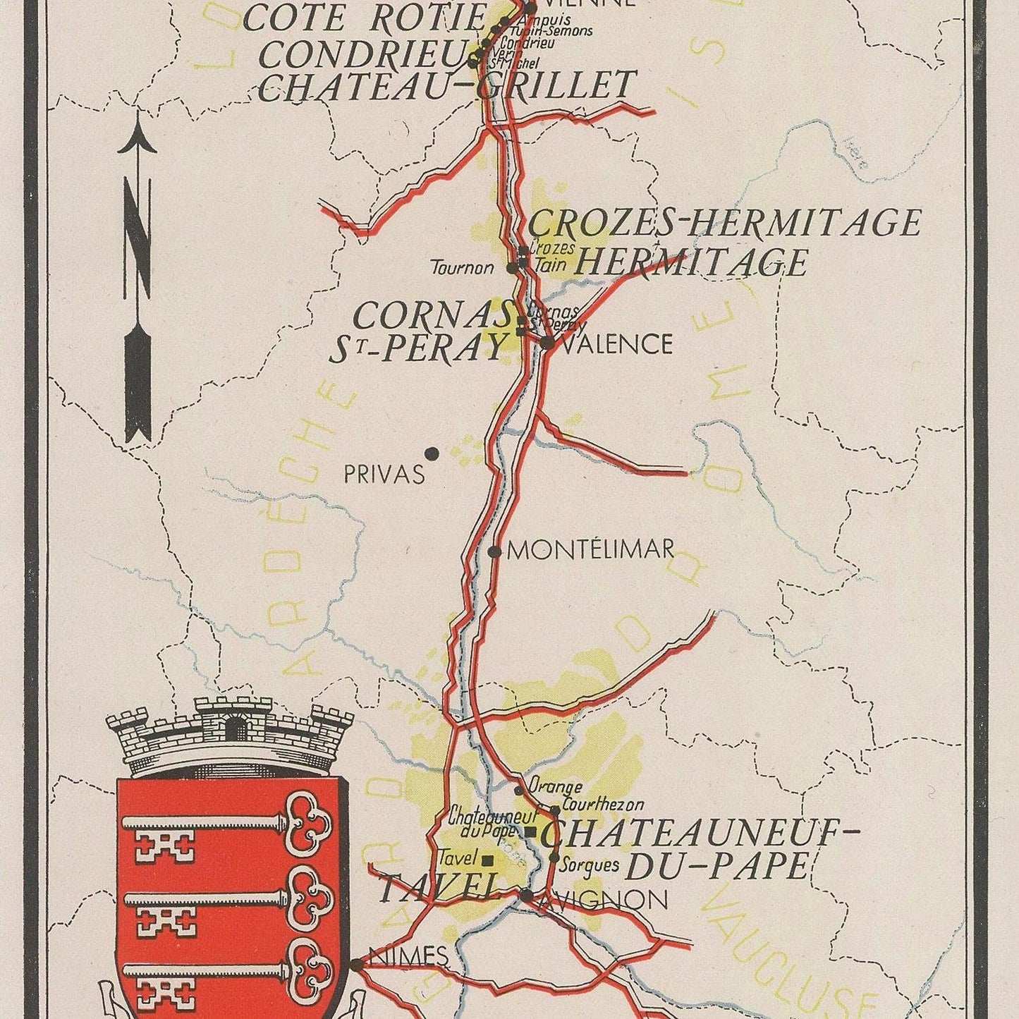 detail of the map from the centre
