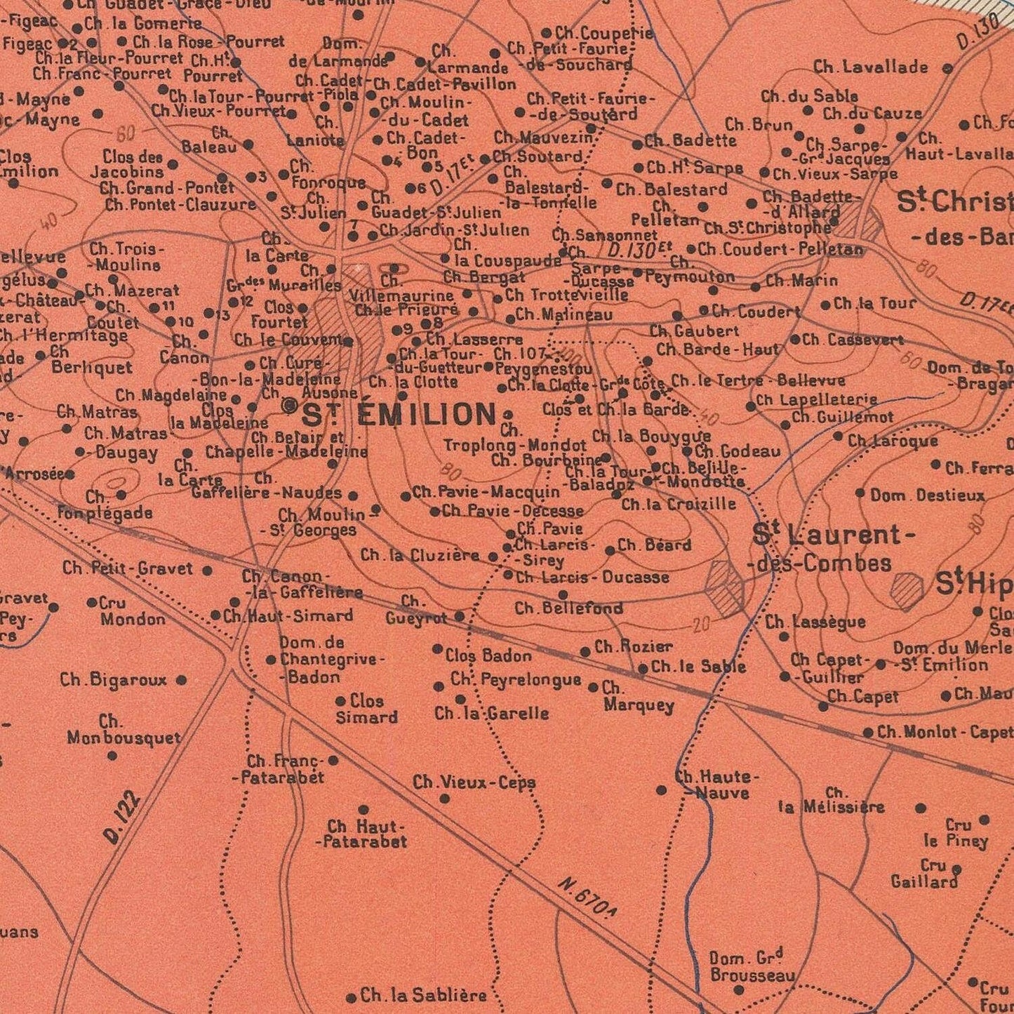 detail of the map from the centre