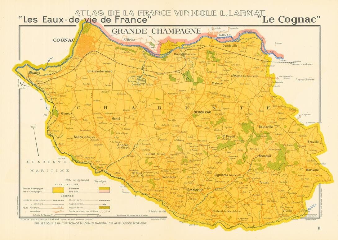 presentation of the map reproduction without a frame