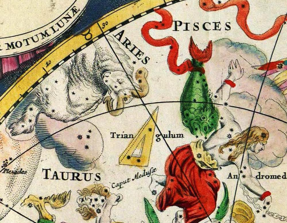 detail of the map from the centre left