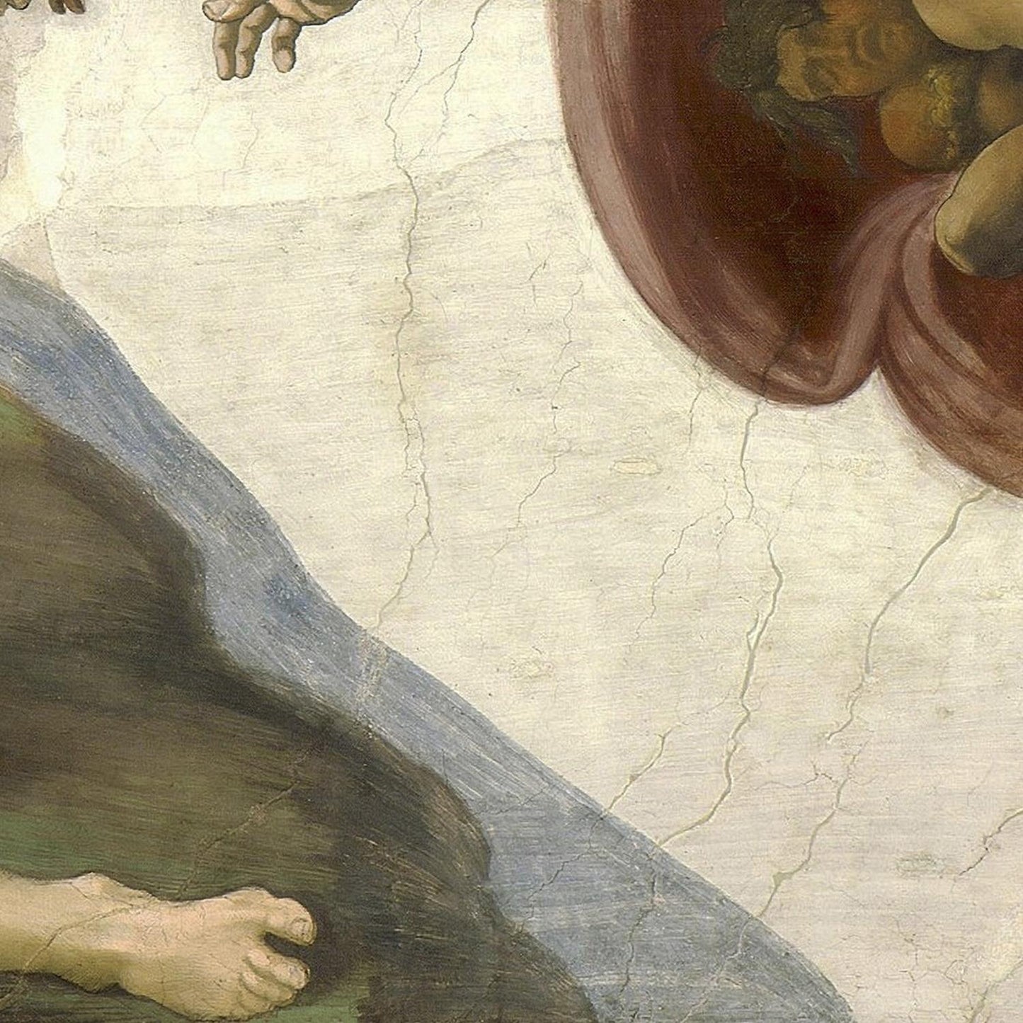 detail of the fine art reproduction from the centre left