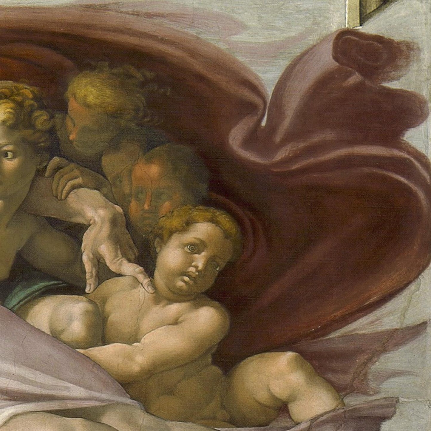 detail of the fine art reproduction from the top right corner