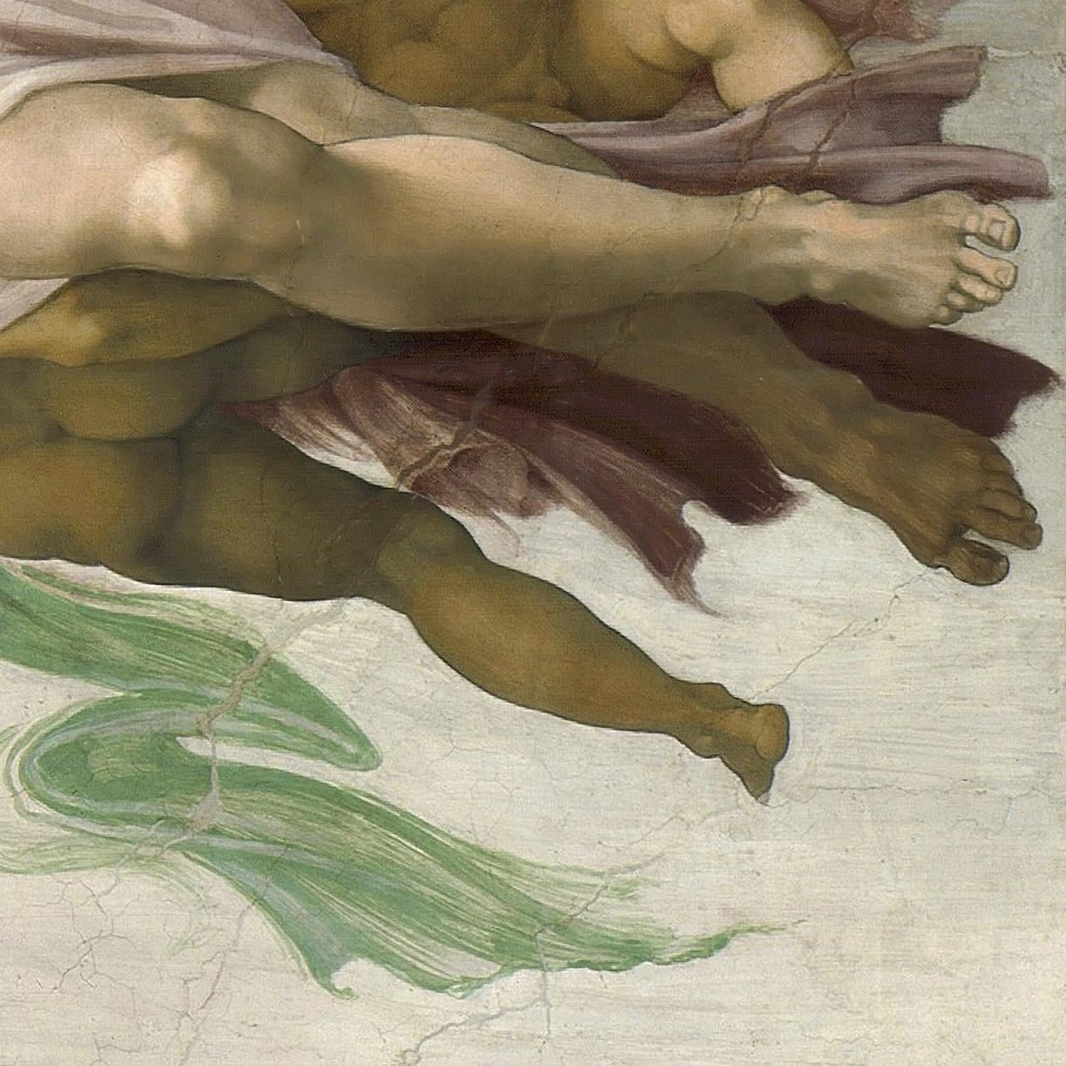 detail of the fine art reproduction from the bottom right corner