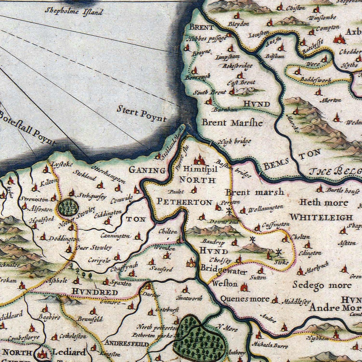 detail of the map from the centre 