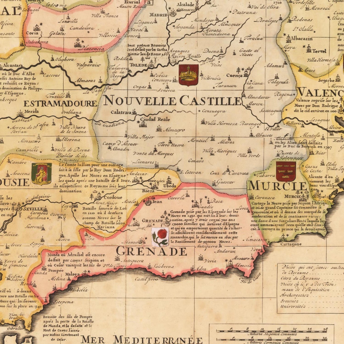 detail of the map from the centre left