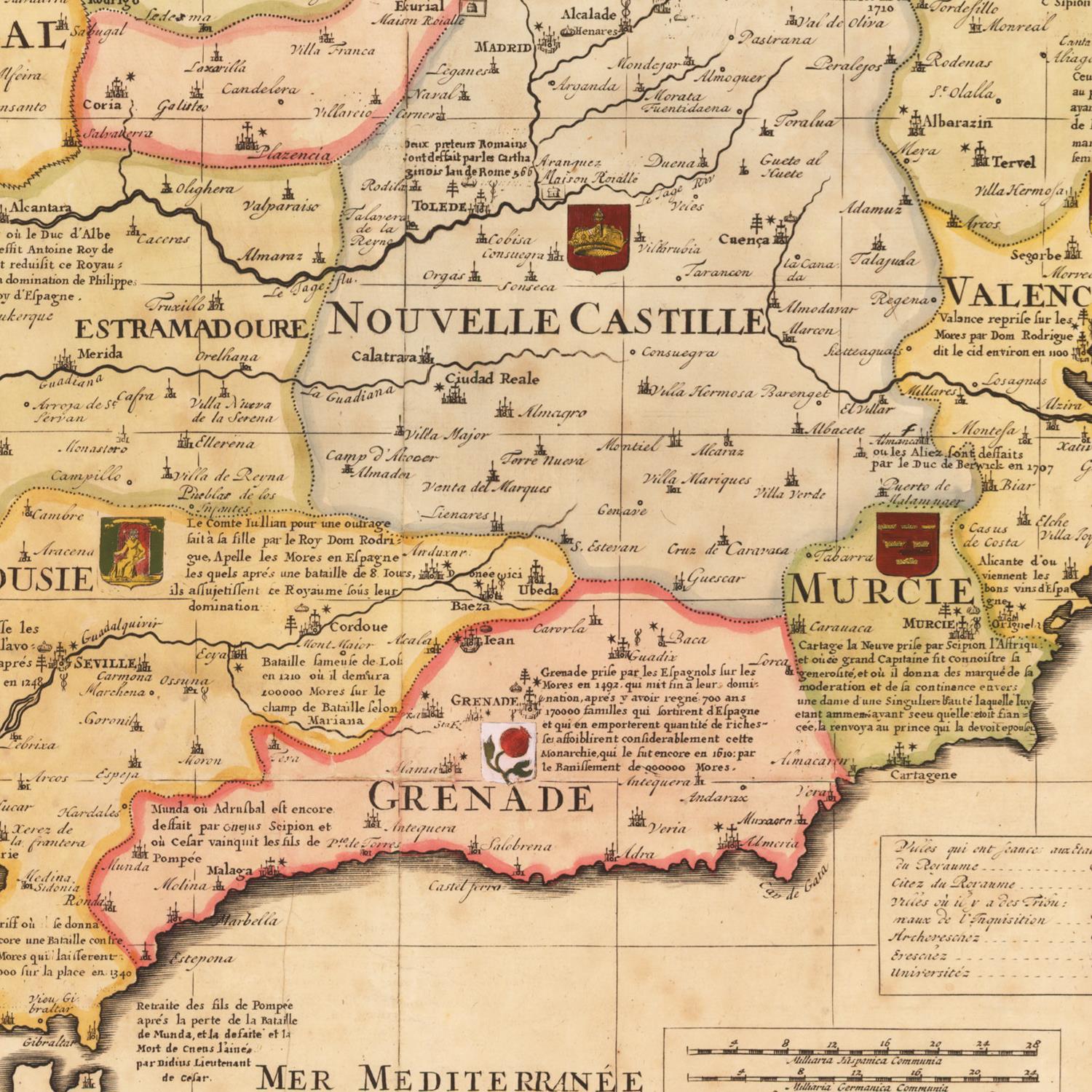 detail of the map from the centre left