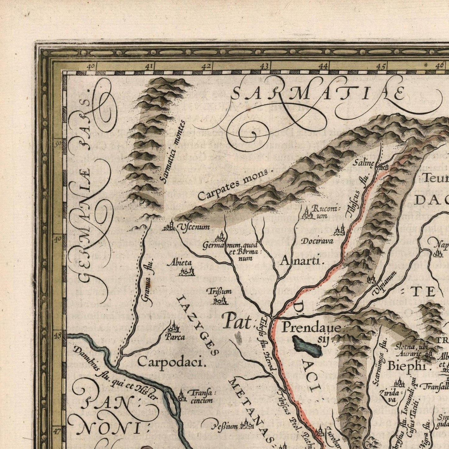 detail of the map from the top left corner