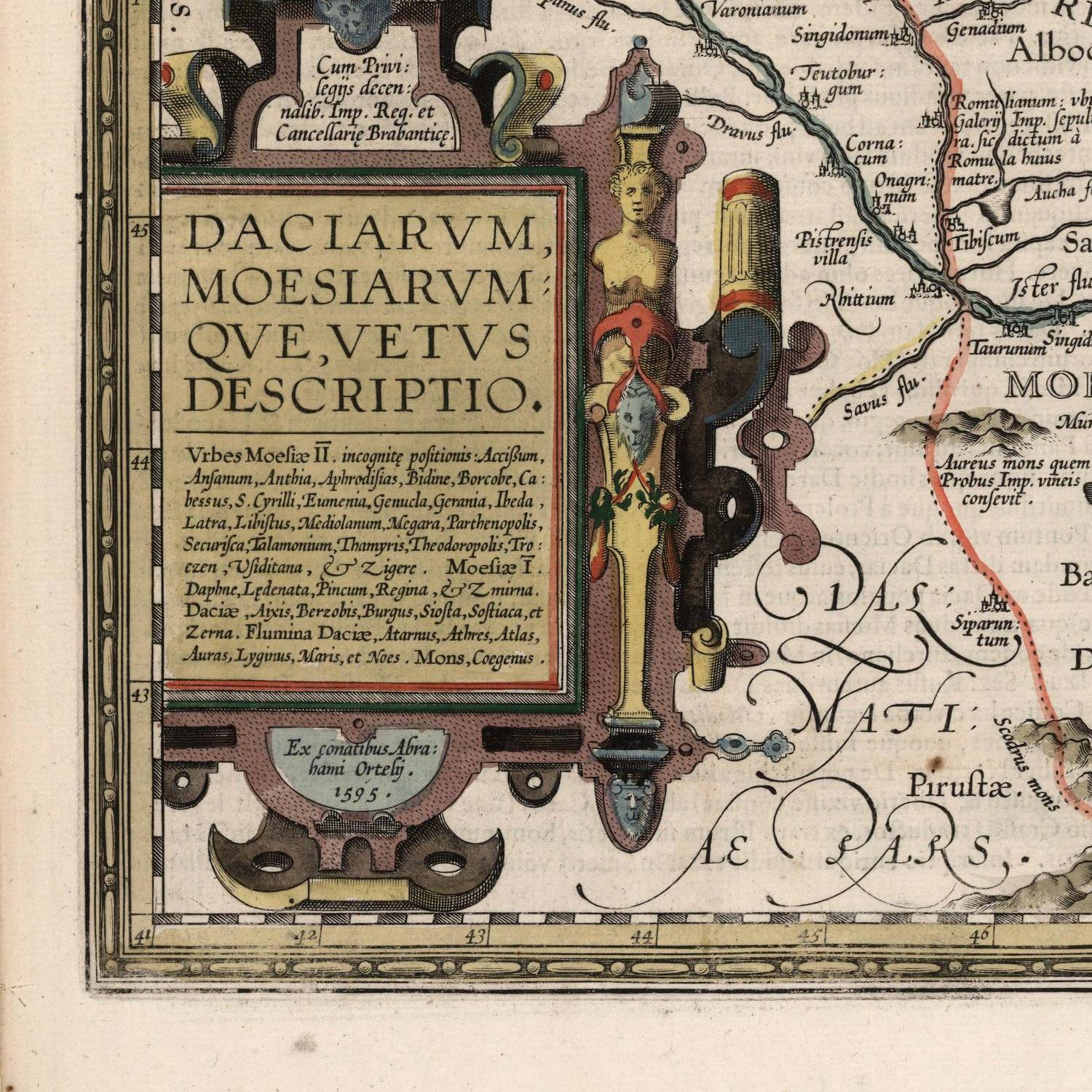 detail of the map from the bottom left corner