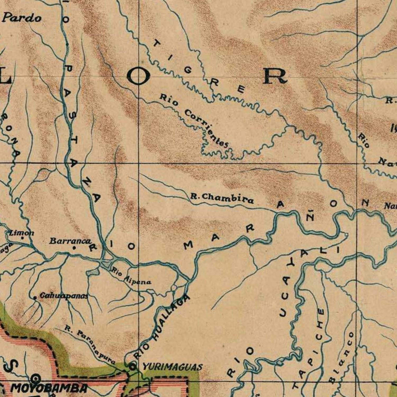 detail of the map from the centre left