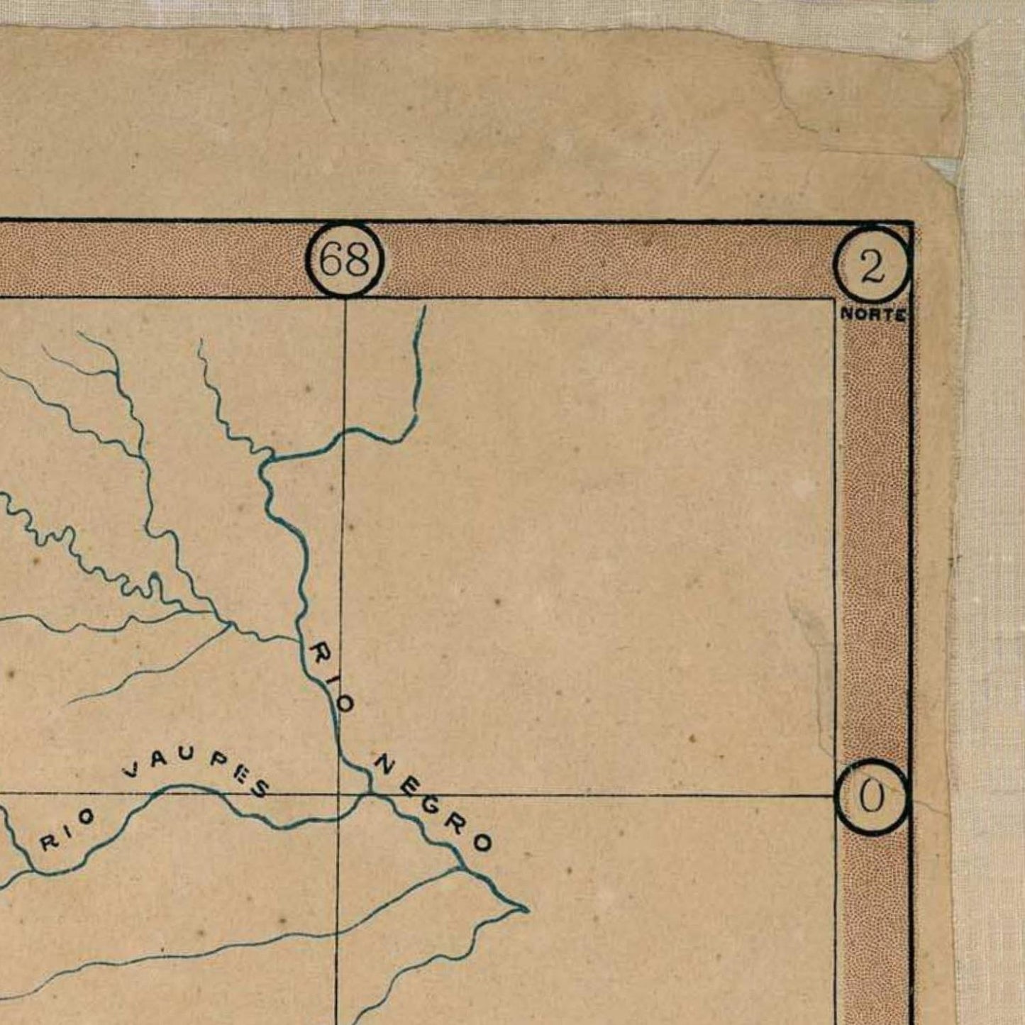 detail of the map from the top right corner