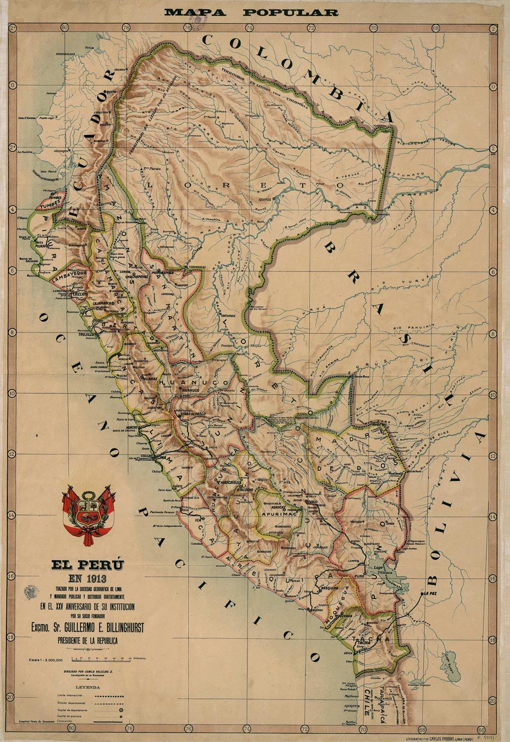 presentation of the map reproduction without a frame